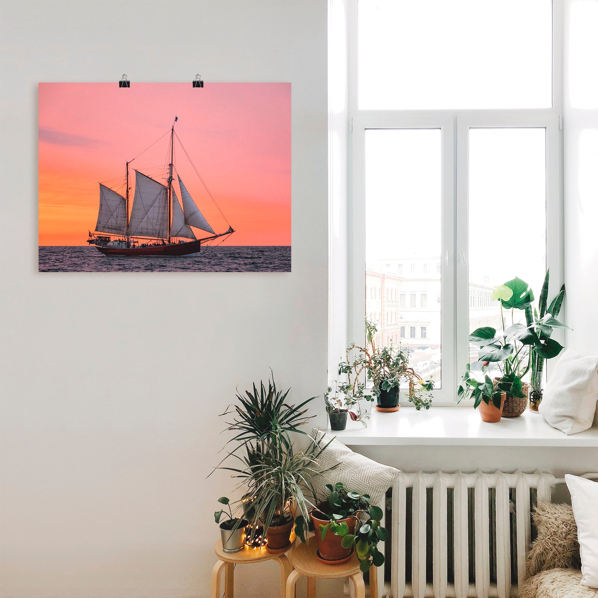 Artland Wandbild »Segelschiff Hanse Sail in Rostock II«, Boote & Schiffe, (1 St.), als Leinwandbild, Wandaufkleber oder Poster in versch. Grössen