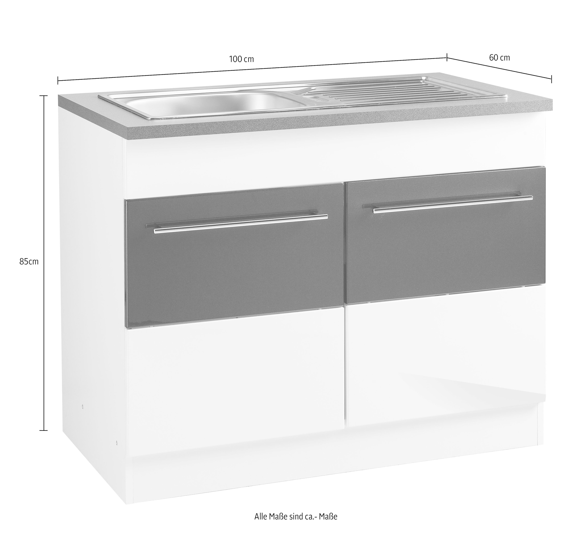 HELD MÖBEL 100 Einbauspüle Jelmoli-Versand shoppen Spülenschrank breit, »Trient«, | inkl. cm online