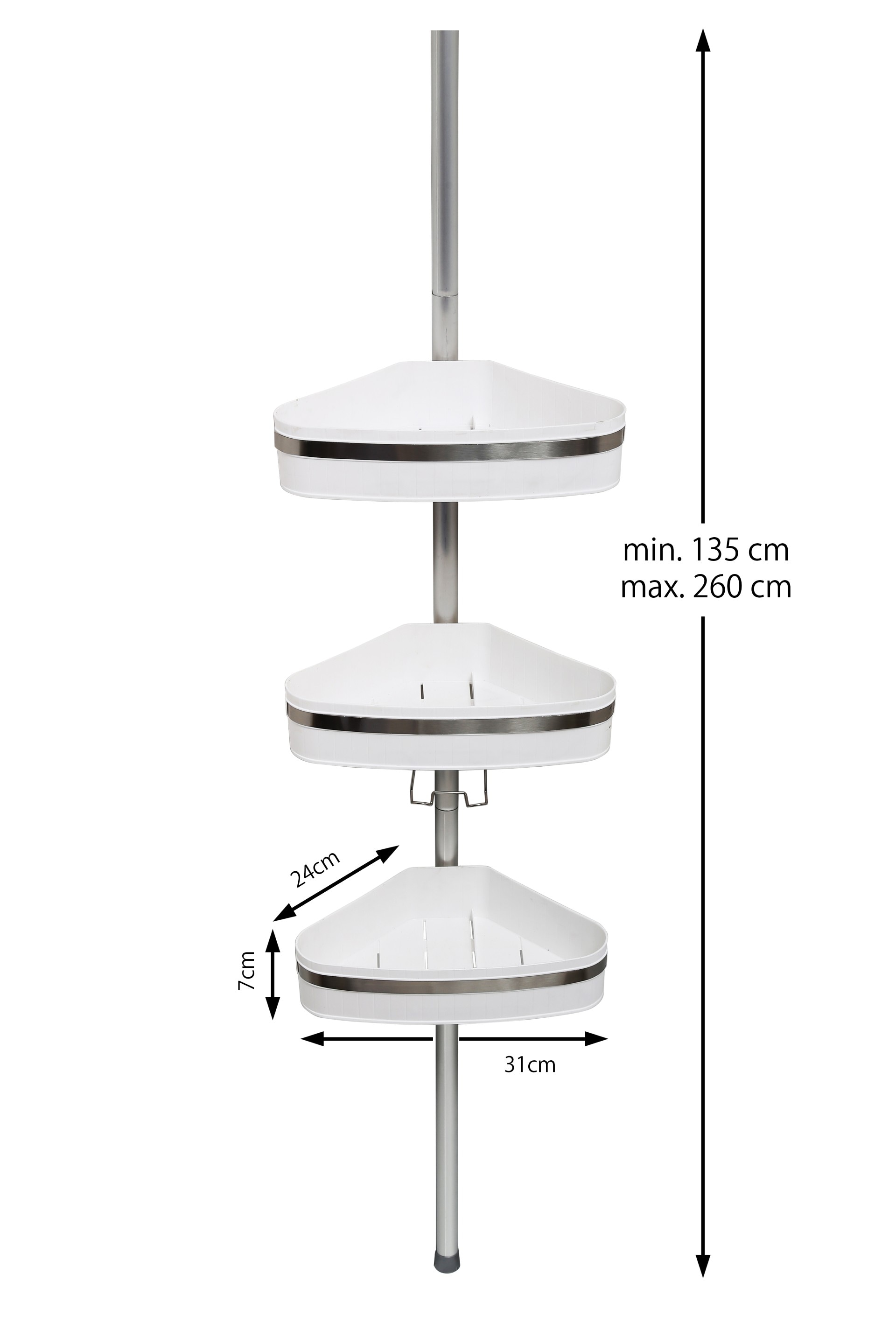 Bischof Duschregal »Coin II«, (1 St.), höhenverstellbar 135 - 260 cm