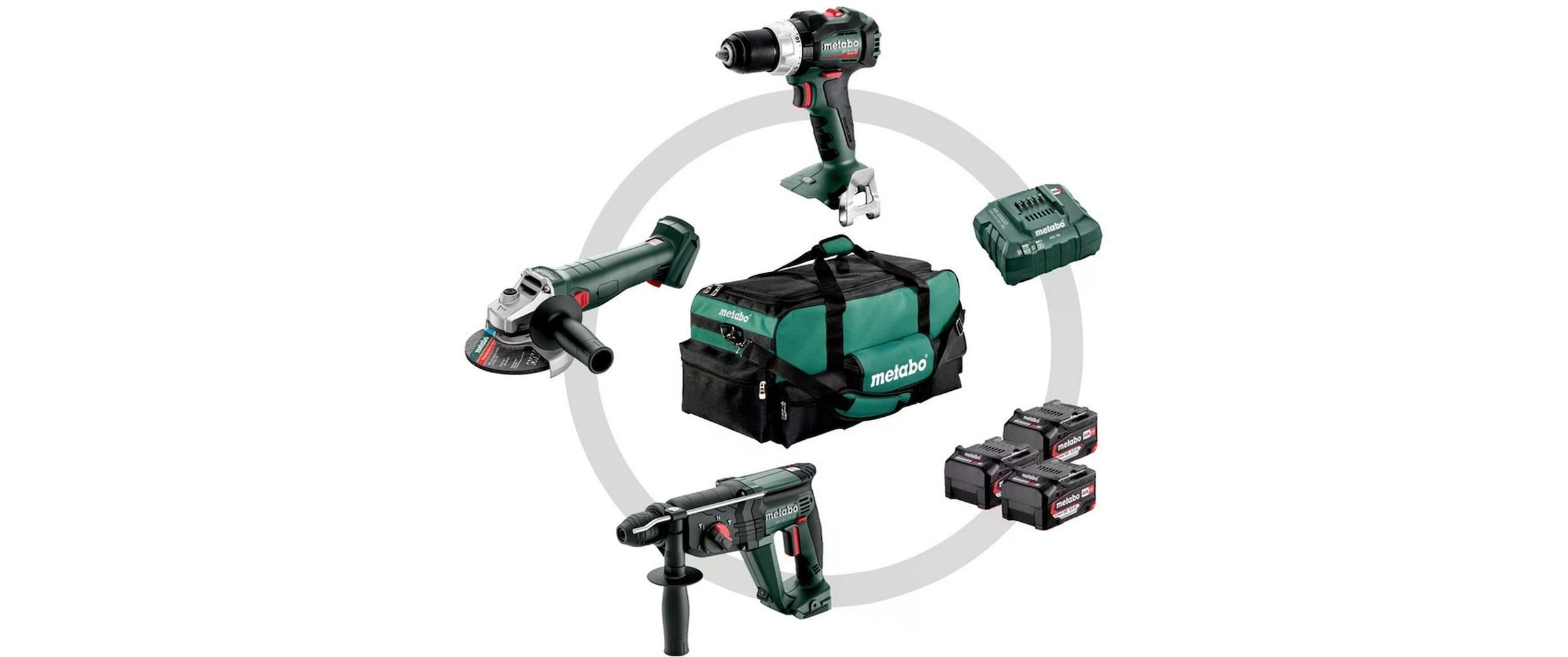 metabo Akku-Schlagbohrmaschine »Combo Set 3.1, SB 18 LT BL + W 18 L 9-125 + KH 18 LTX 24«