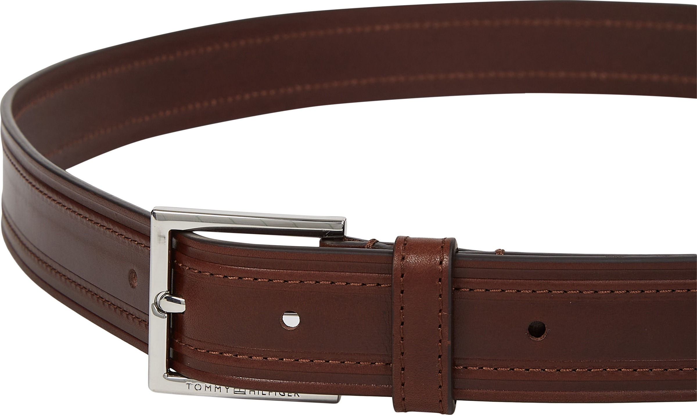 Tommy Hilfiger Ledergürtel »HUDSON EMBOSS LEATHER 3.0«, Grössenverstellbar