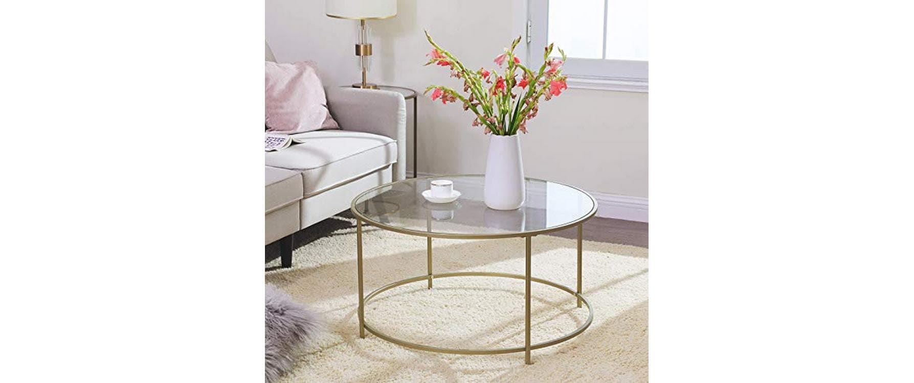 VASAGLE Beistelltisch »84 x 45.5 cm Goldfarben«