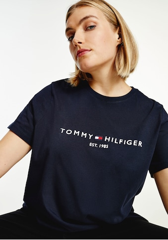 Tommy Hilfiger Curve Rundhalsshirt »CRV TH ESS HILFIGER C-NK TEE SS«, mit Tommy... kaufen