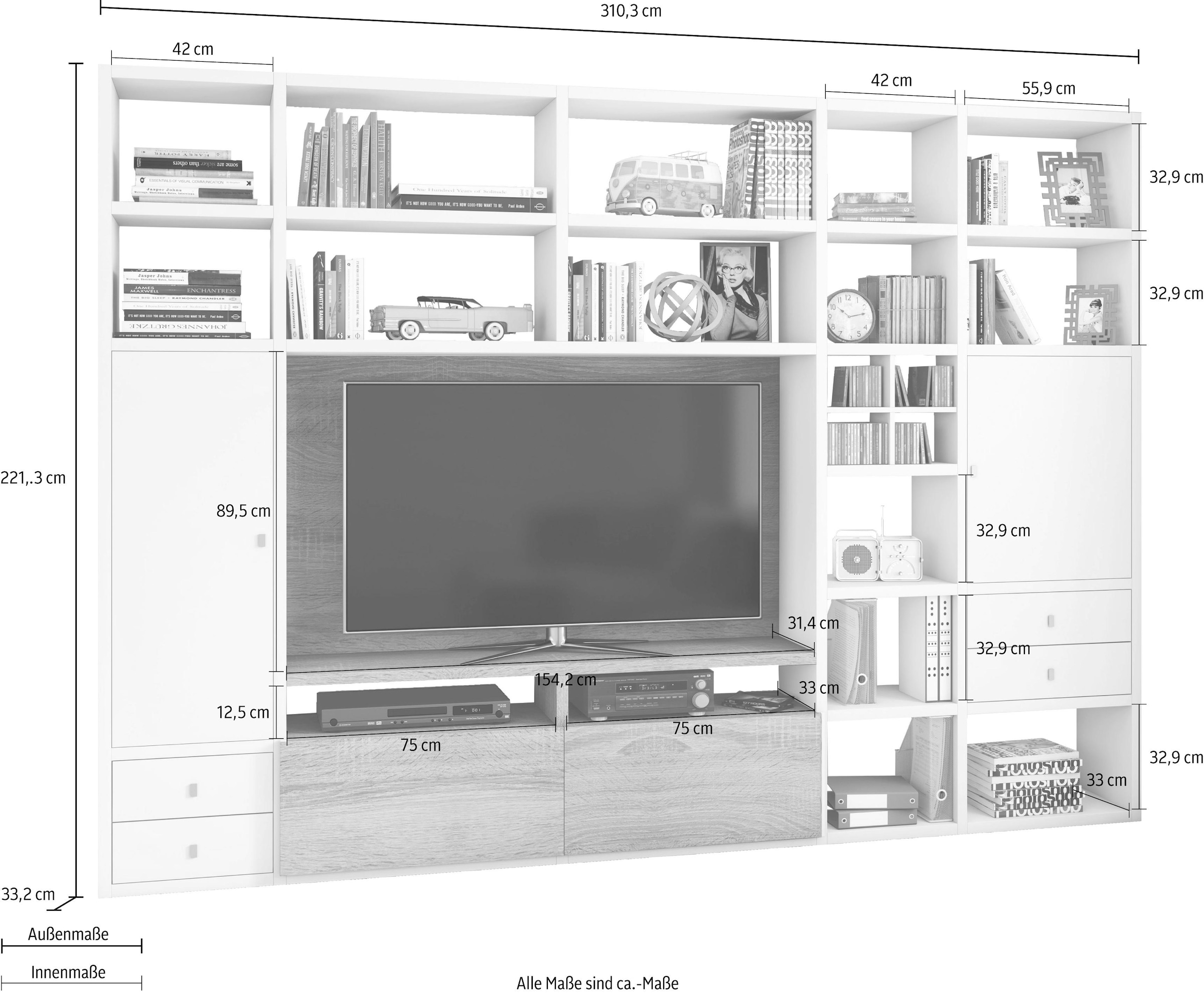 ❤ Wohnwand 371-2« möbel bestellen im Shop fif »TORO Jelmoli-Online