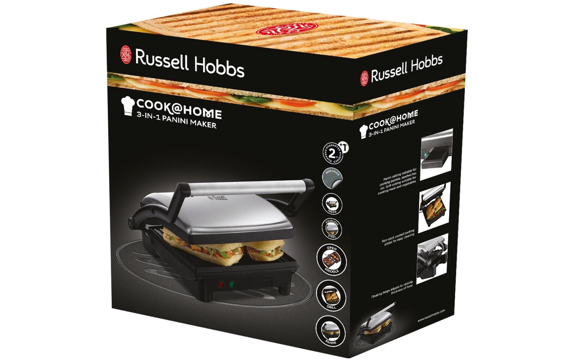 RUSSELL HOBBS Paninigrill »Cook at Home 3 in 1 1800 W«, 1800 W