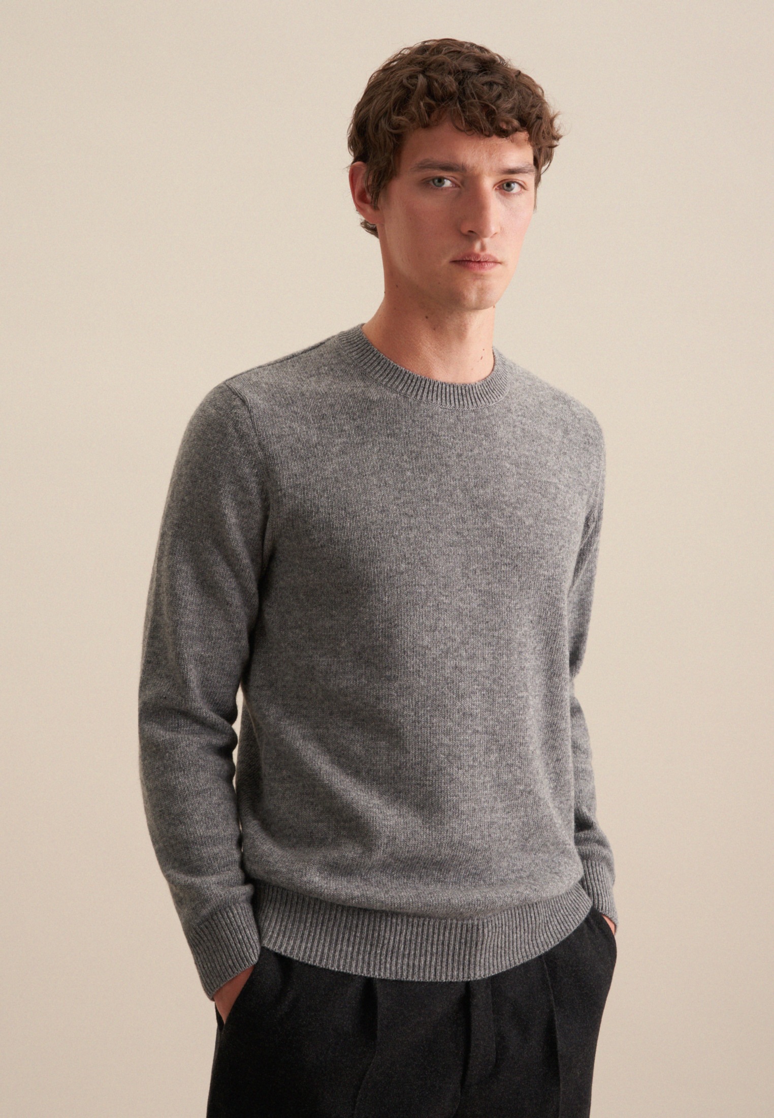 seidensticker Strickpullover »Regular« Langarm Rundhals Uni