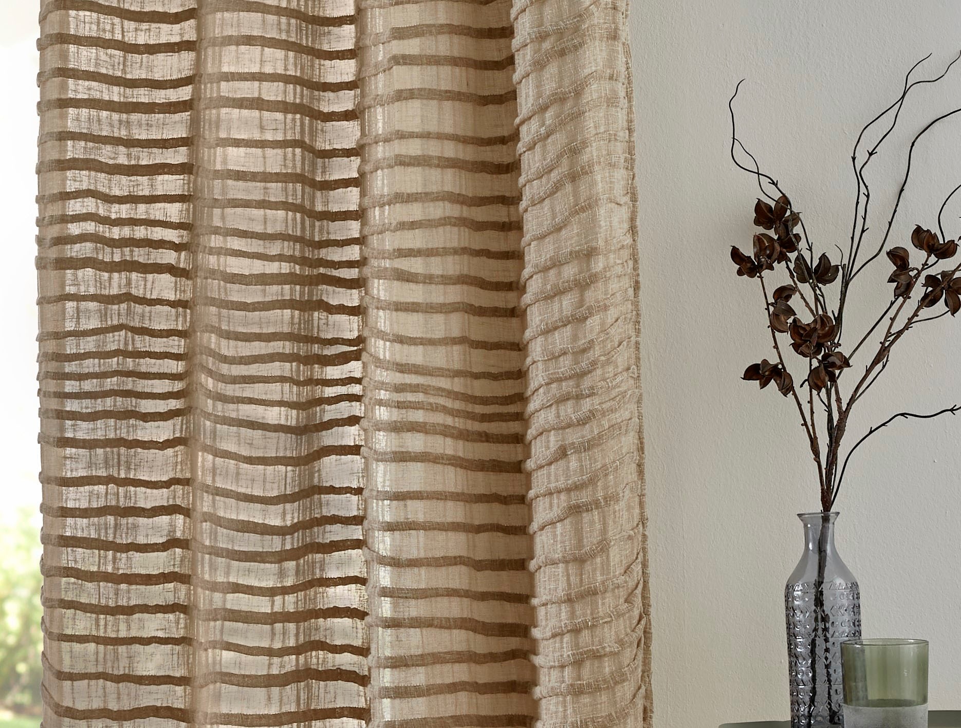 ❤ Kutti (1 Vorhang ordern handmade St.), »Crinkle allover«, im weicher Shop Jelmoli-Online Musseiin, lichtdurchlässig