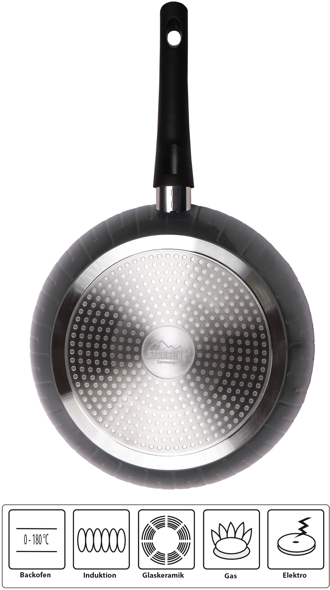 STONELINE Pfannen-Set »Smell Well«, Aluminium, (Set, 4 tlg., je 1 Pfanne Ø 24/28 cm, H: 5,5/5,8 cm, - 1,9/2,8 l), Induktion
