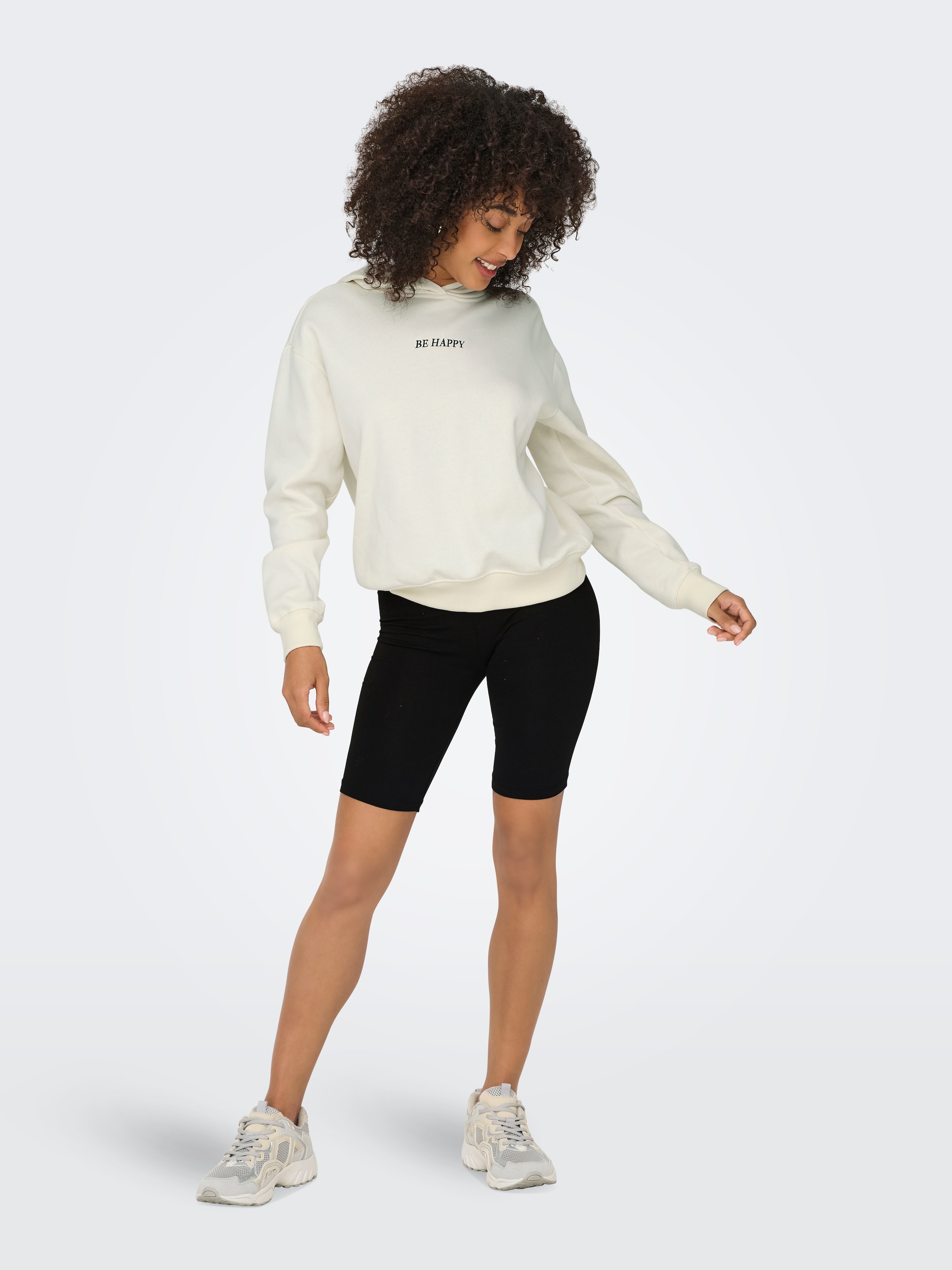 ONLY Radlerhose »ONLLIVE – Bikershorts im Doppelpack mit elastischem Bund«, (Set, 2 tlg.), modisch, Jersey, slim fit, Baumwollmischung