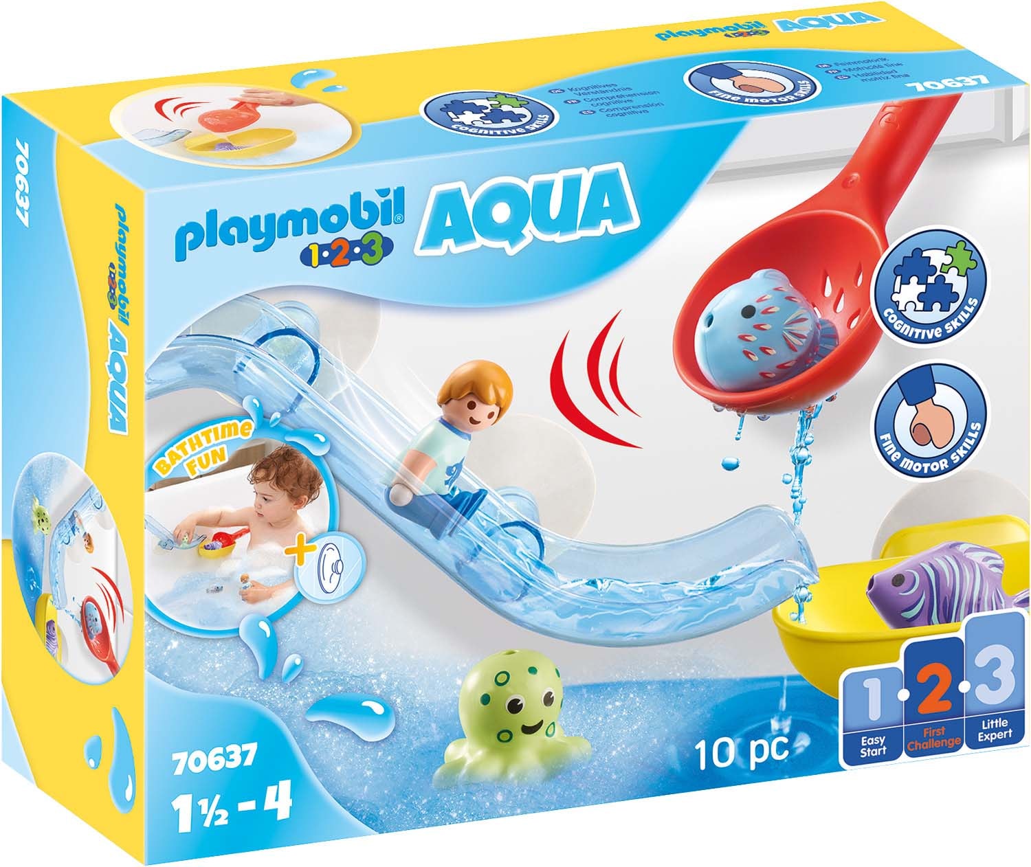 Playmobil® Konstruktions-Spielset »Fangspass mit Meerestierchen (70637), Playmobil 123 - Aqua«, (10 St.), Made in Europe