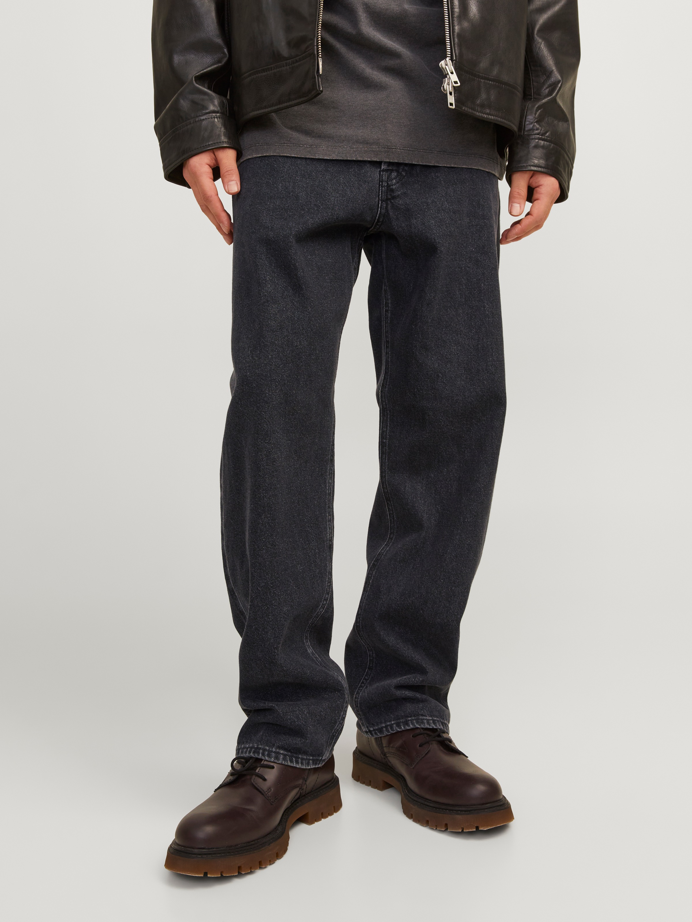 Jack & Jones Relax-fit-Jeans »JJIEDDIE mit hoher Taille und lockerer Passform« mit Faded-Effekten