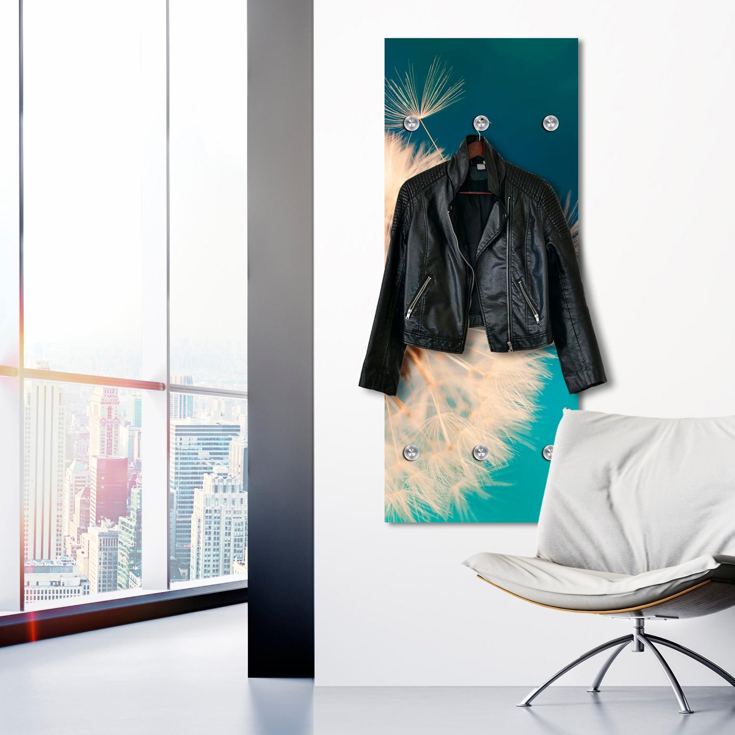 queence Garderobenleiste »Pusteblume in gross«, mit 6 Haken, 50 x 120 cm