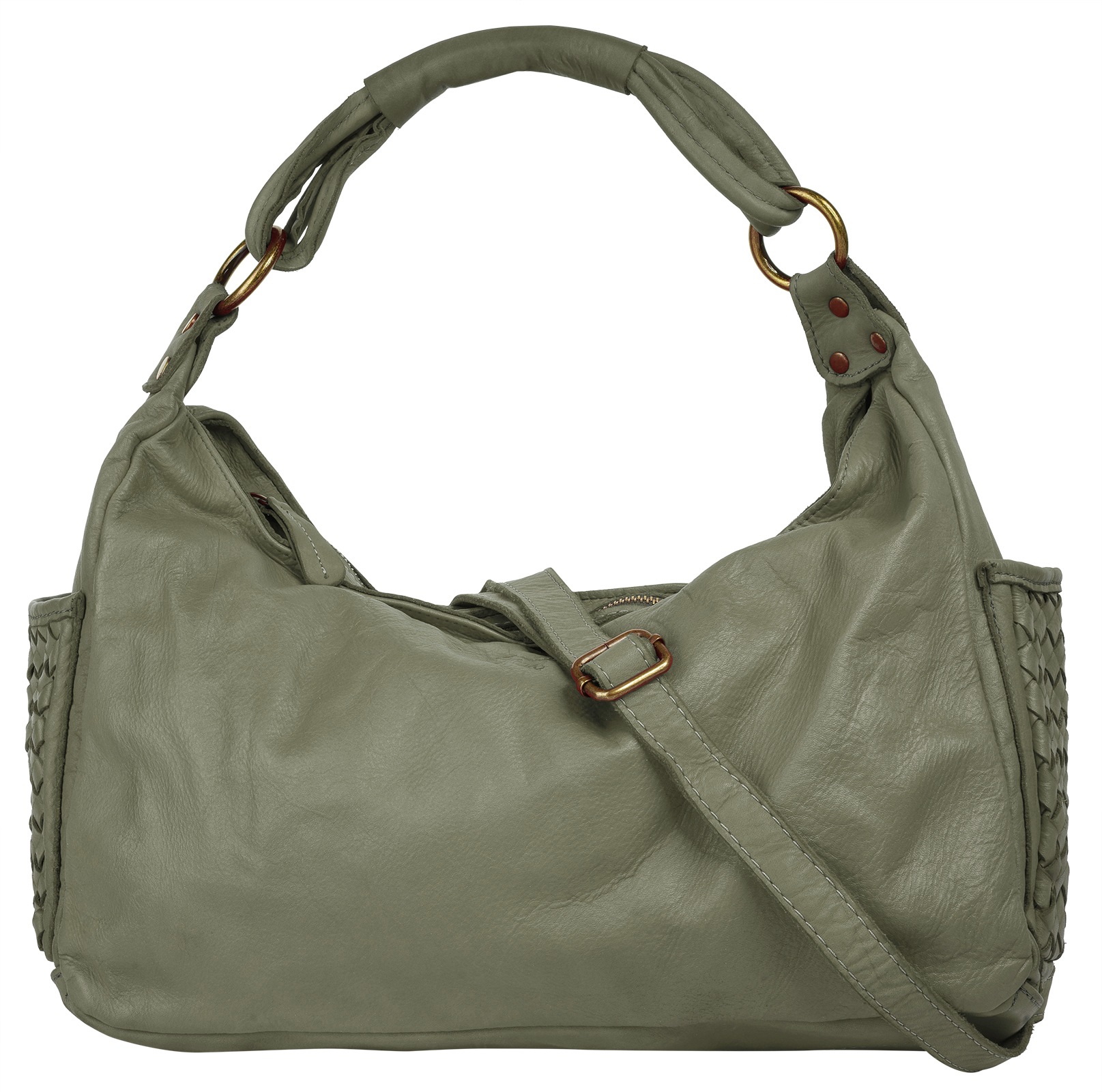 Samantha Look Henkeltasche echt Leder, Made in Italy