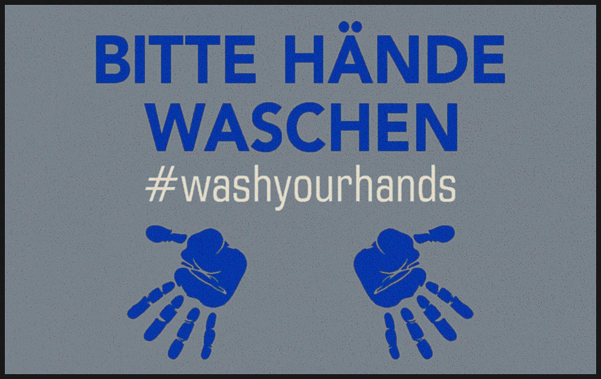 wash+dry by Kleen-Tex Teppich »Bitte Hände Waschen«, rechteckig, mit Spruch,  rutschhemmend, waschbar, Wohnzimmer online shoppen | Jelmoli-Versand
