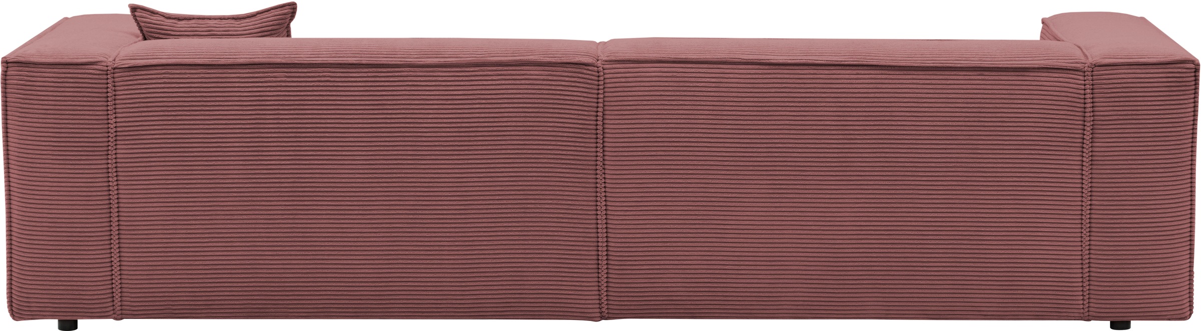 LeGer Home by Lena Gercke 3-Sitzer »PIARA, Couch mit Kedernaht, Sofa in Cord oder Leinenoptik«, schwarze Füsse, bequemer Sitzkomfort