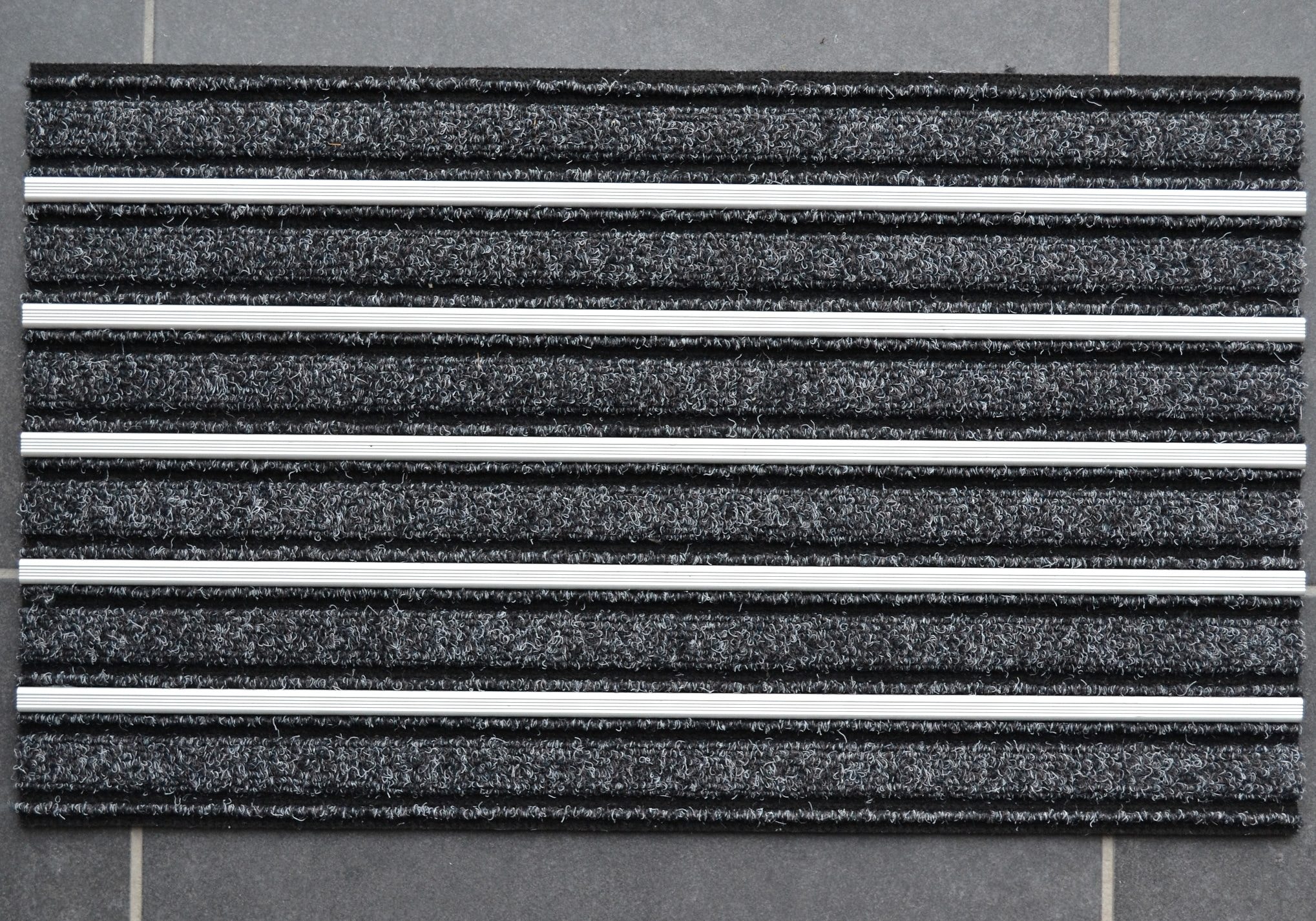 HANSE Home Fussmatte »Alustar, Türmatte«, rechteckig, 13 mm Höhe, besonders Strapazierfähig, Eingangsbereich, Aluminium Profilleisten