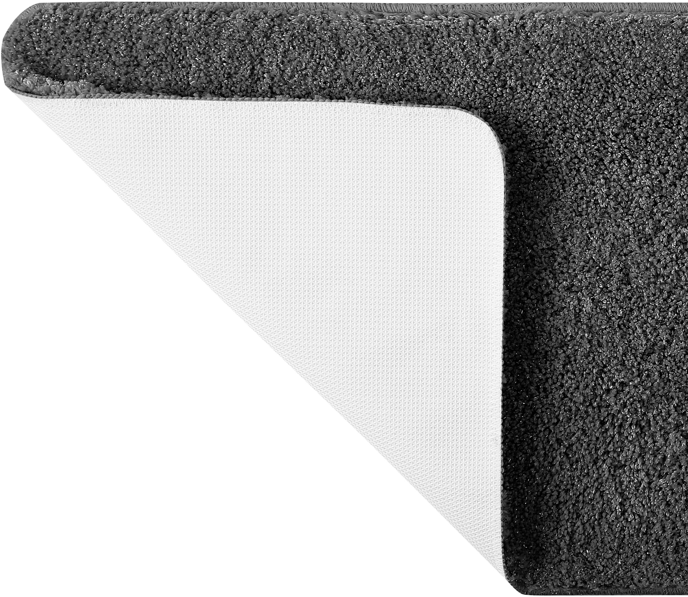 my home Badematte »Glitzer, Badvorleger, Badezimmer Teppich«, rutschhemmend beschichtet, fussbodenheizungsgeeignet-schnell trocknend-strapazierfähig, Badteppich, Akzente durch Glitzer-Garn
