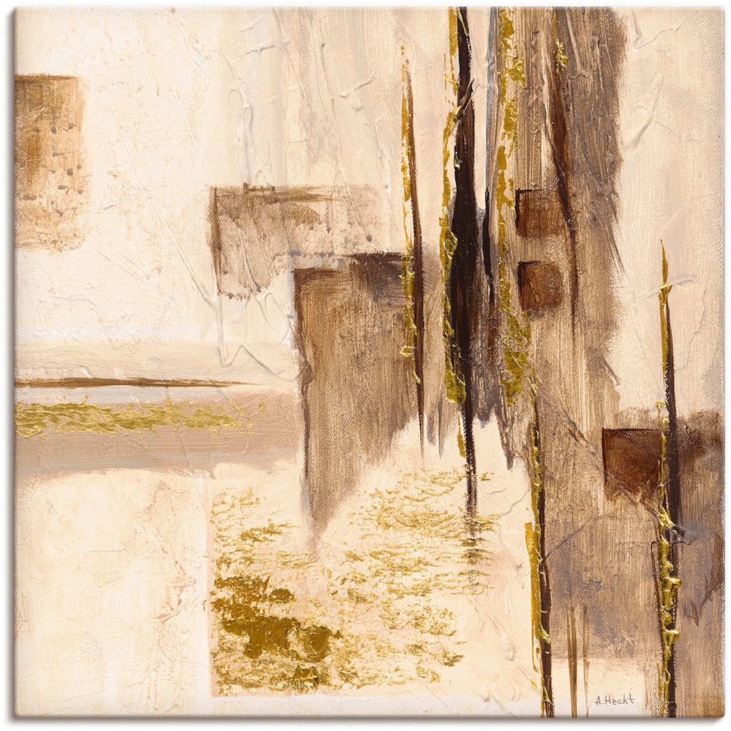 Artland Wandbild »Goldene Silhouette I«, Muster, (1 St.)