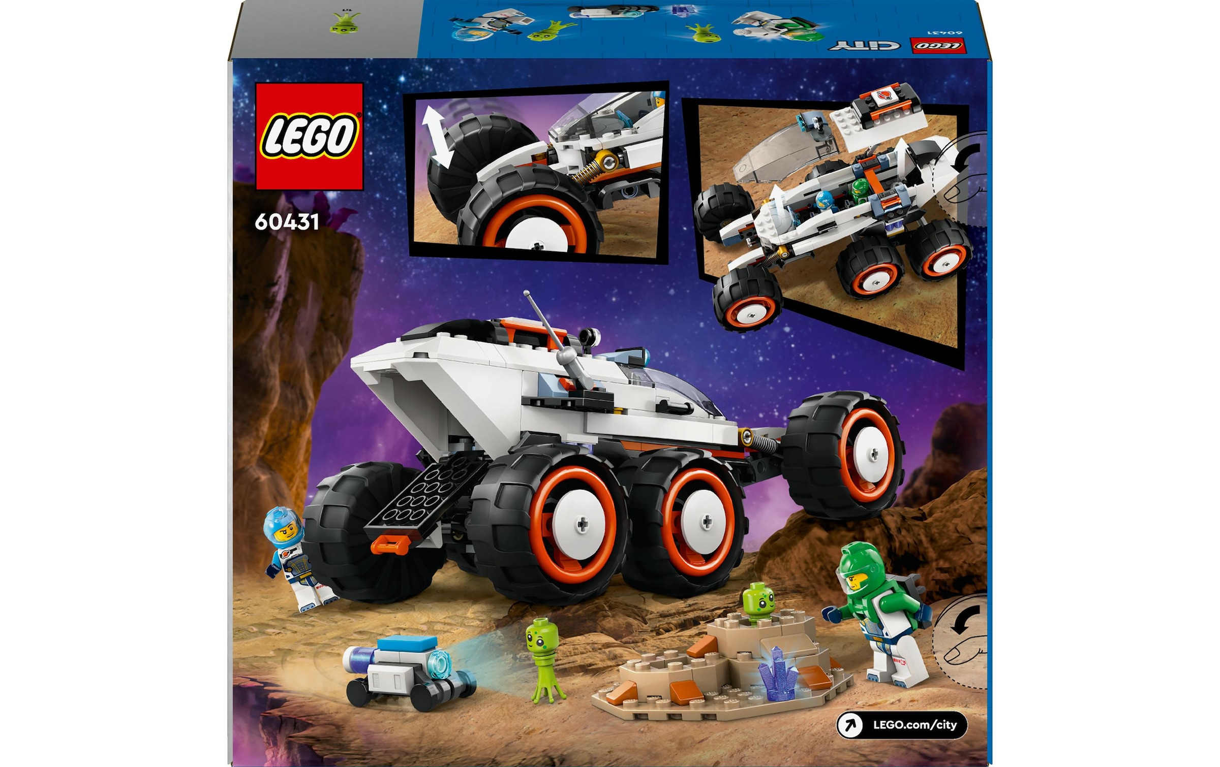 LEGO® Spielbausteine »Weltraum-Rover mit Ausserirdischen 60431«, (311 St.)