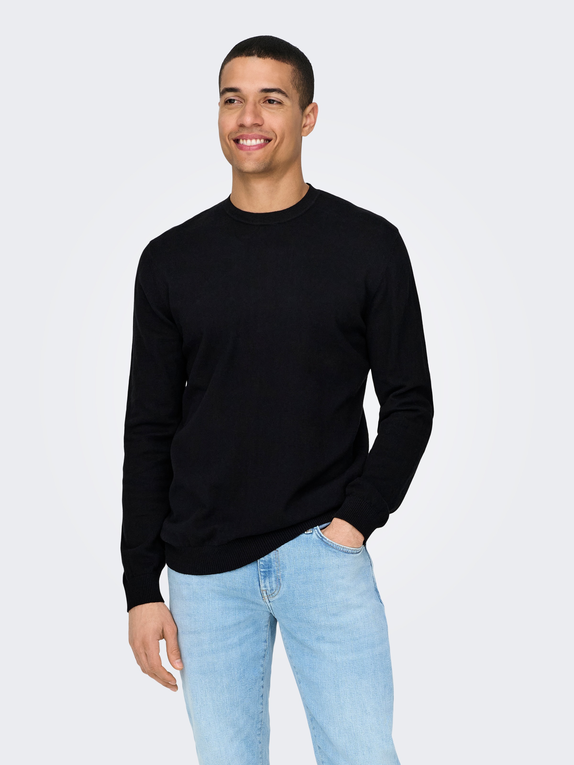ONLY & SONS Strickpullover »ONSLOUI REG 12 MEL CREW KNIT NOOS«