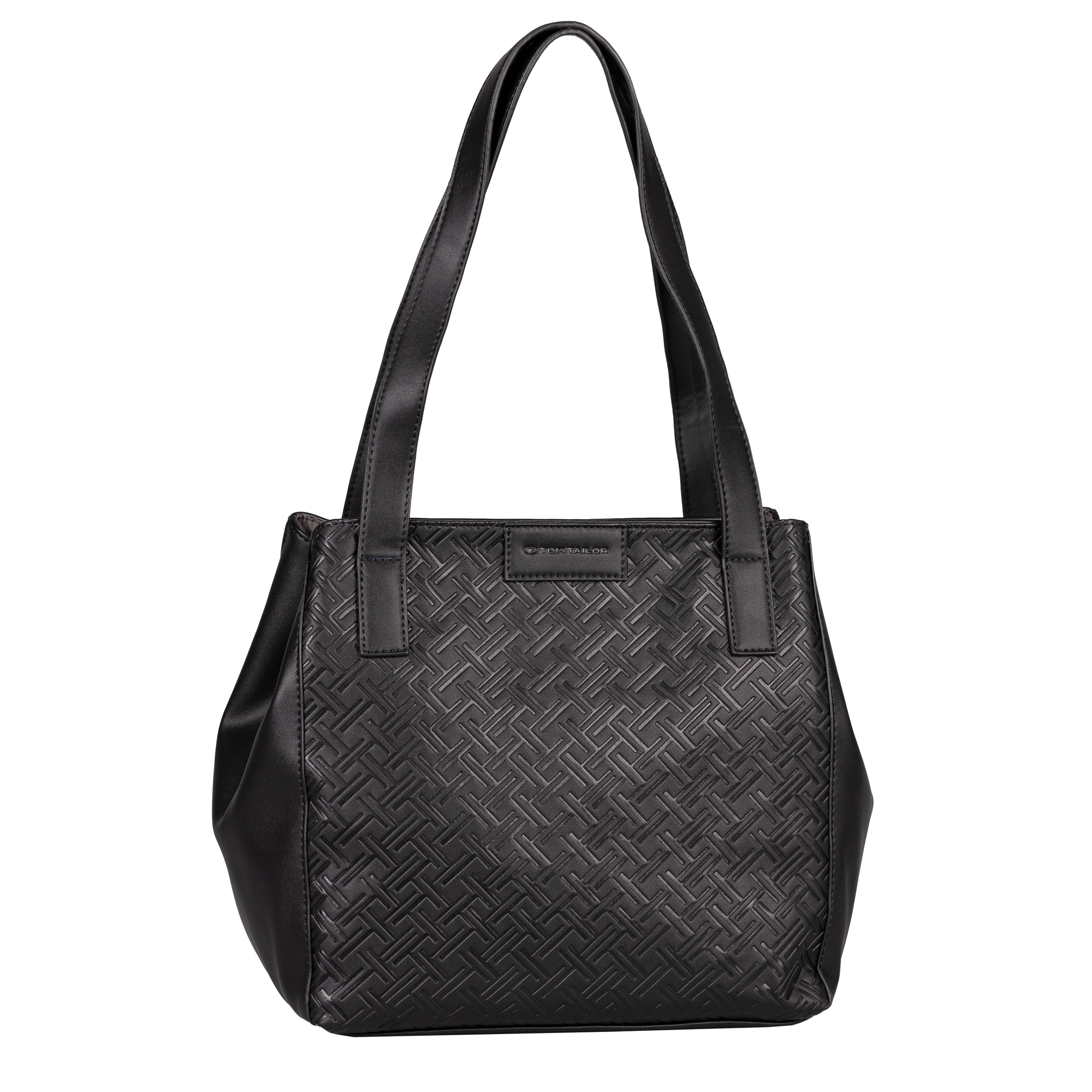 TOM TAILOR Shopper »Mirenda«, Grosser Shopper mit Allover-Logoprägung und Kantenfarbe