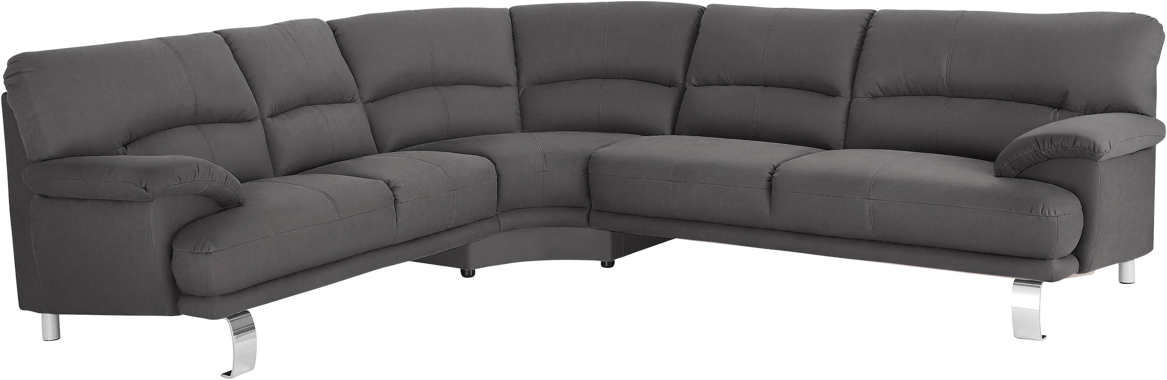 TRENDMANUFAKTUR Ecksofa »Cecilia II, in italienischen Design, bequem, hoher Sitzkomfort, L-Form«, extrabreite Armlehnen für noch mehr Sitzkomfort
