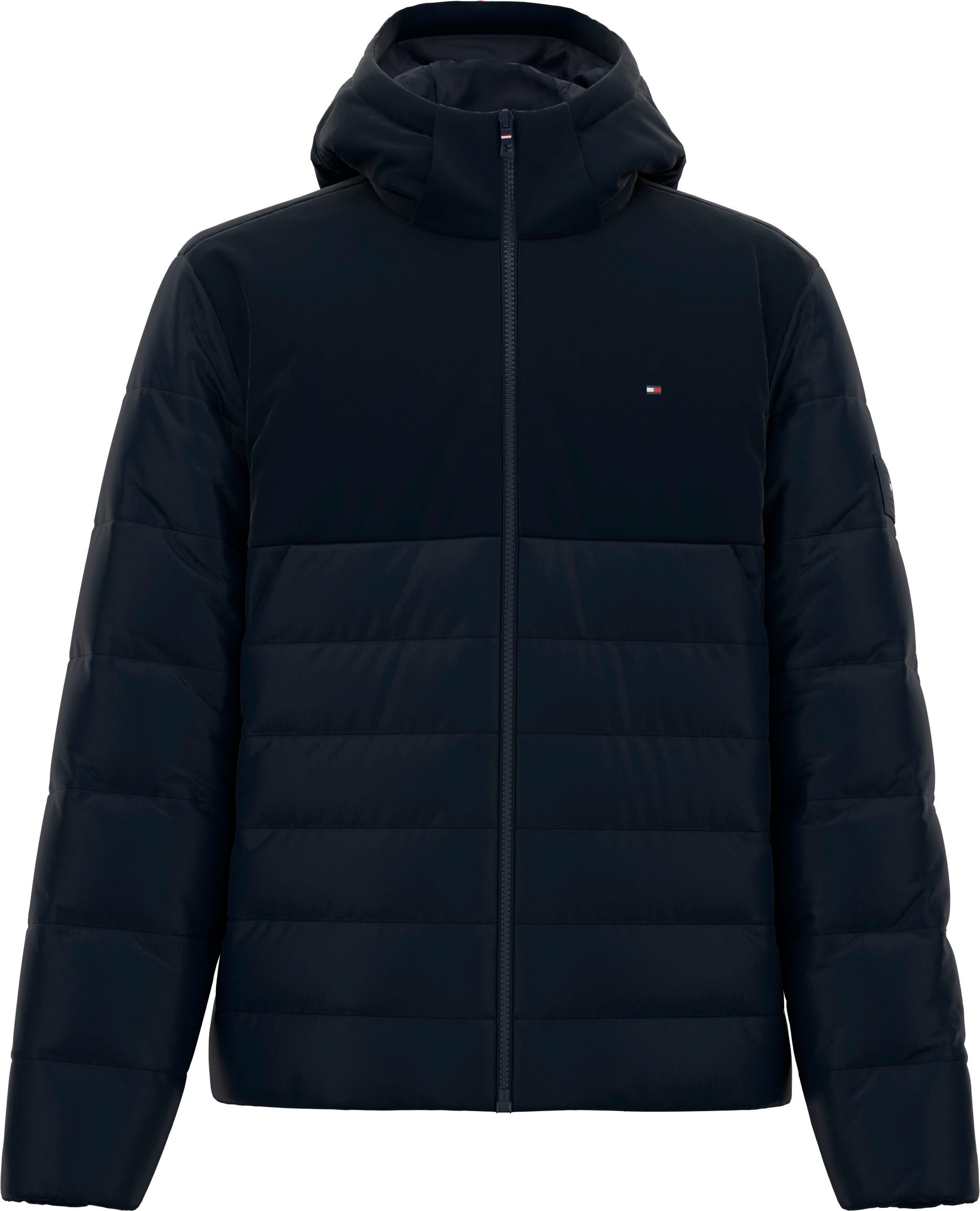 Tommy Hilfiger Steppjacke »CL MIXED MEDIA HOODED JACKET« mit Kapuze
