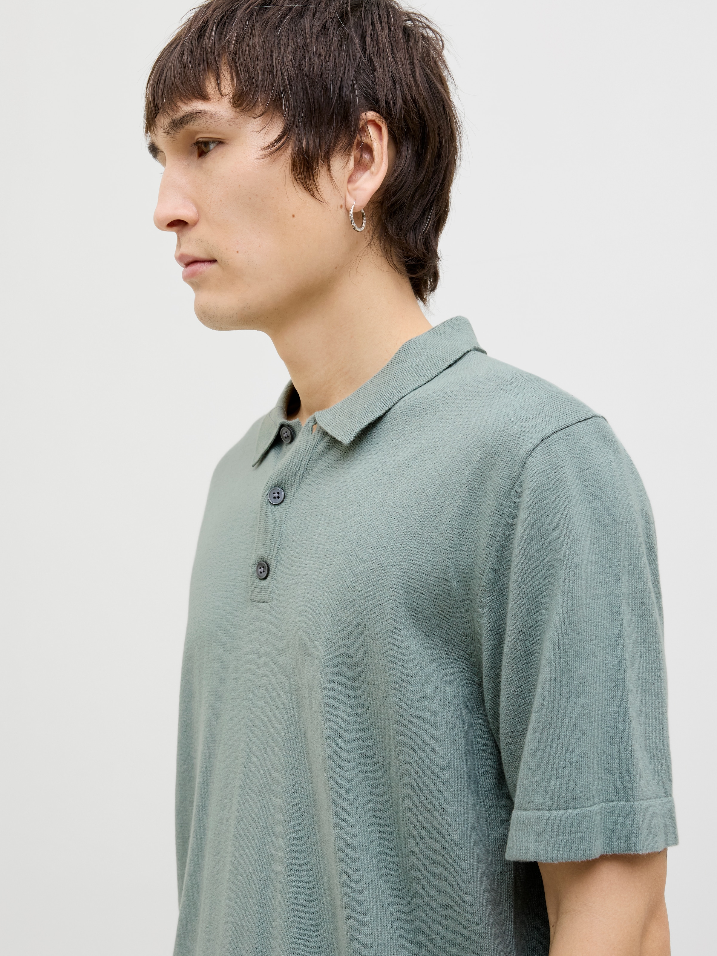 Jack & Jones Kurzarmpullover »JJEEMIL KNIT RELAXED POLO SS SN«, mit Polo Kragen