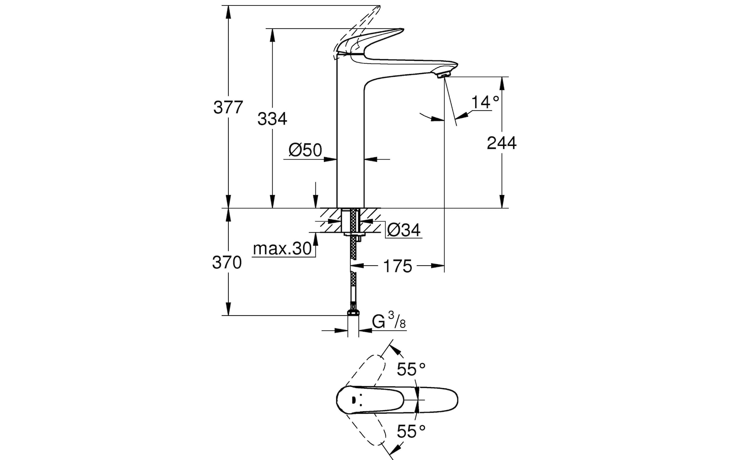 Grohe Badarmatur »Eurostyle Einhand-Waschtischbatterie«