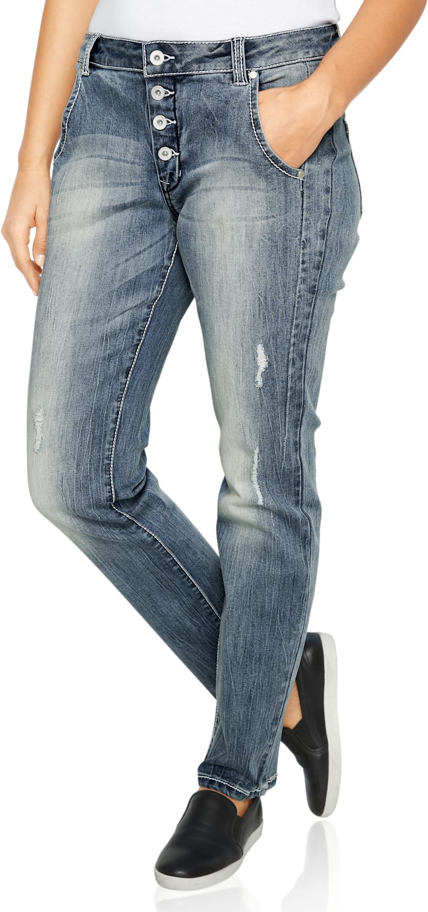 heine Boyfriend-Jeans, (1 tlg.)