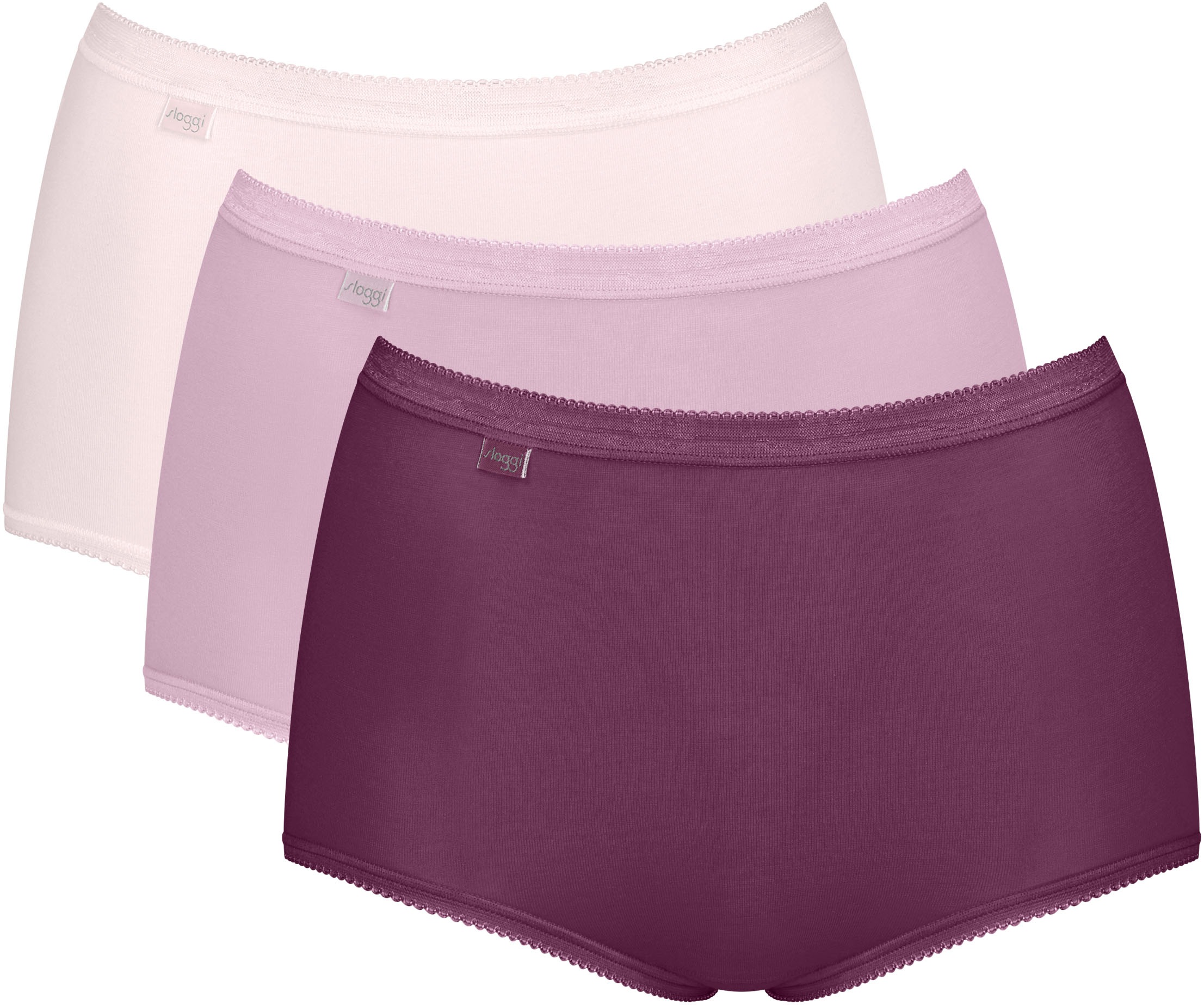 sloggi Maxislip »Basic+« 3er Pack, Baumwollmischung, weiche Nähte, Single Jersey