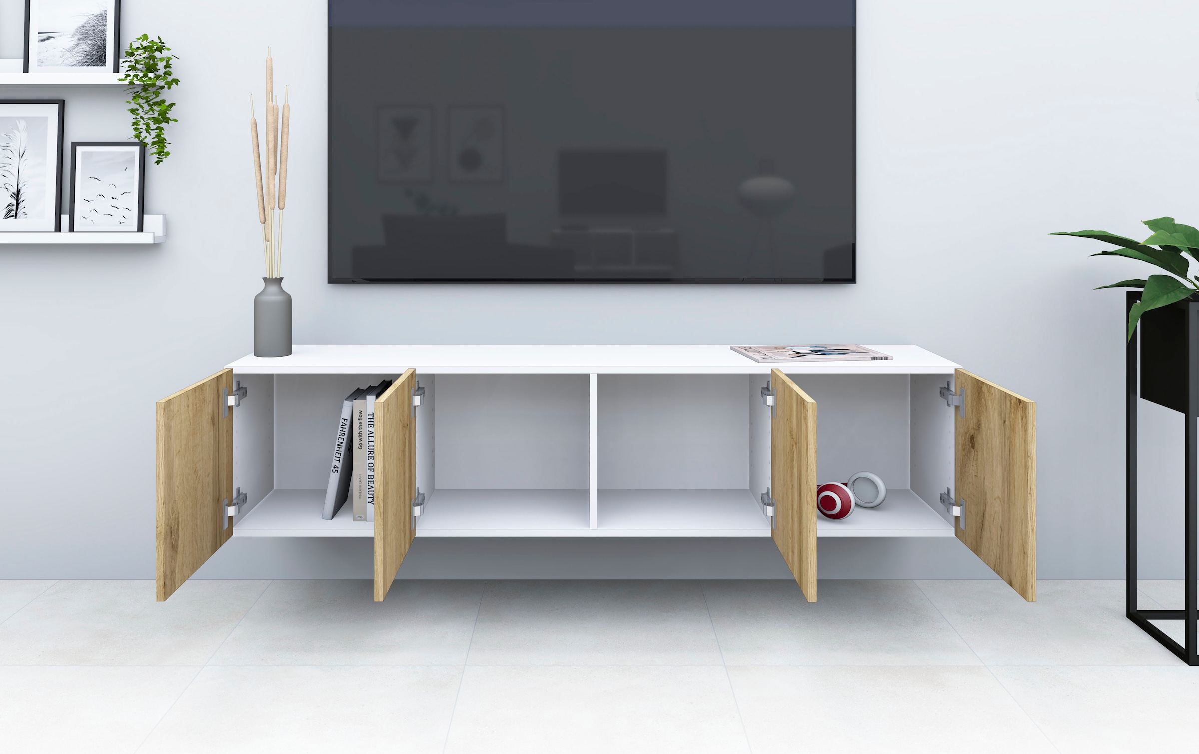 ❤ borchardt Möbel Lowboard Breite hängend im Shop nur 152 kaufen cm, »Vaasa«, Jelmoli-Online