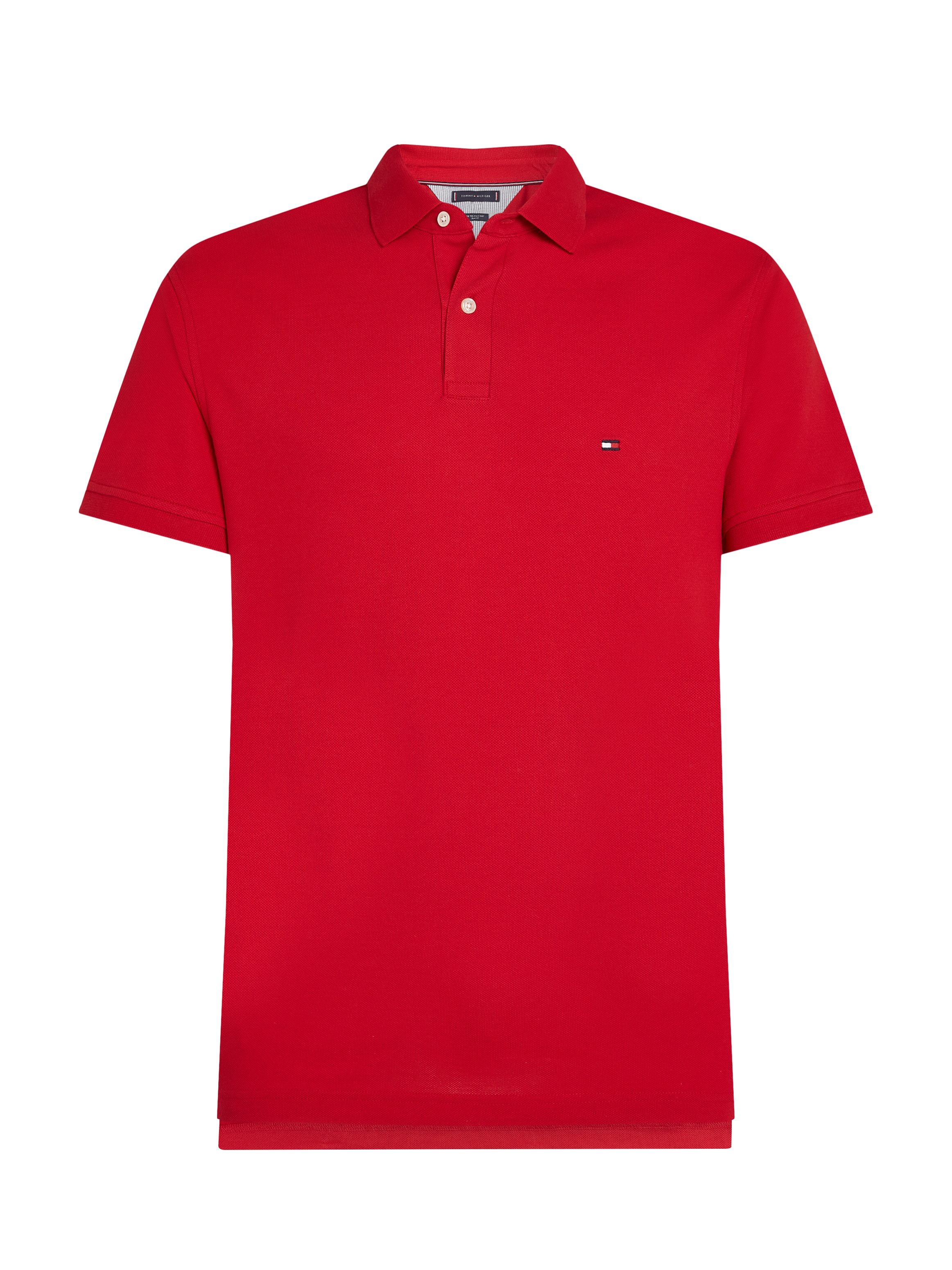 Tommy Hilfiger Poloshirt »1985 SLIM POLO mit Stickerei und Piqué-Qualität«, unifarben, casual, slim fit, Baumwollmix, Polokragen