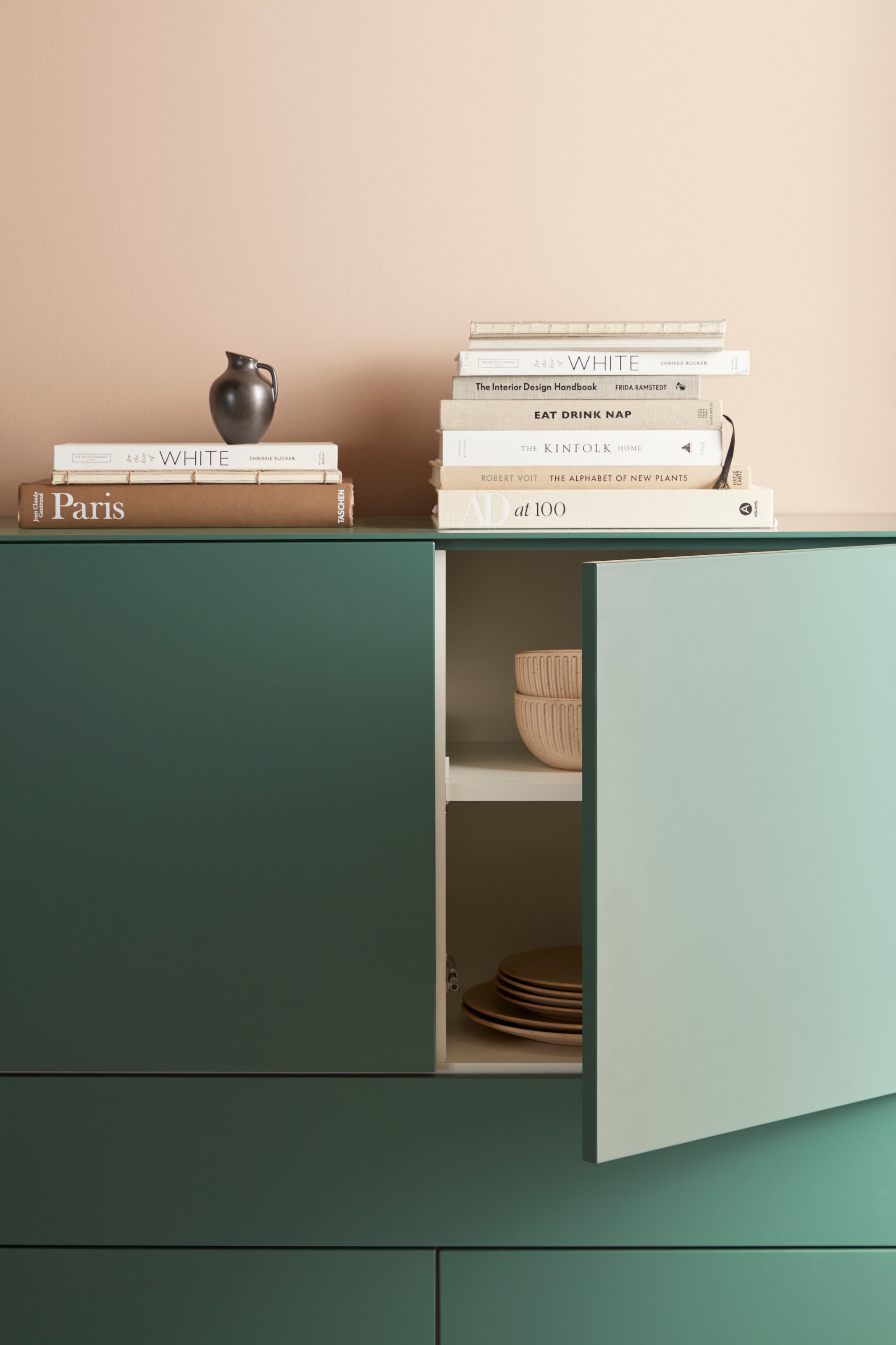 LeGer Home by Lena Gercke Highboard »Essentials«, Höhe: 144cm, MDF lackiert, Push-to-open-Funktion