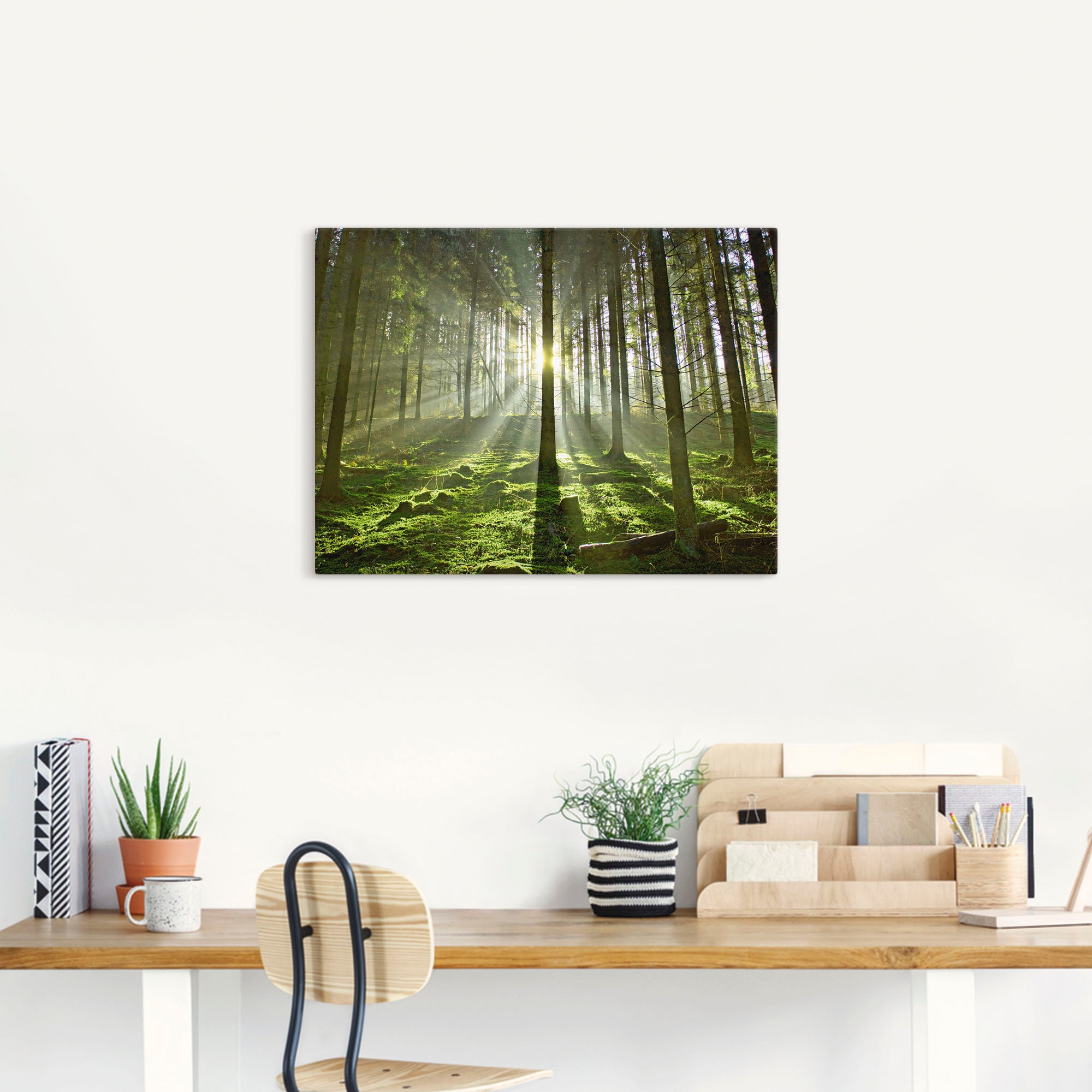 Artland Wandbild »Wald im Gegenlicht«, Wald, (1 St.), als Leinwandbild, Poster in verschied. Grössen