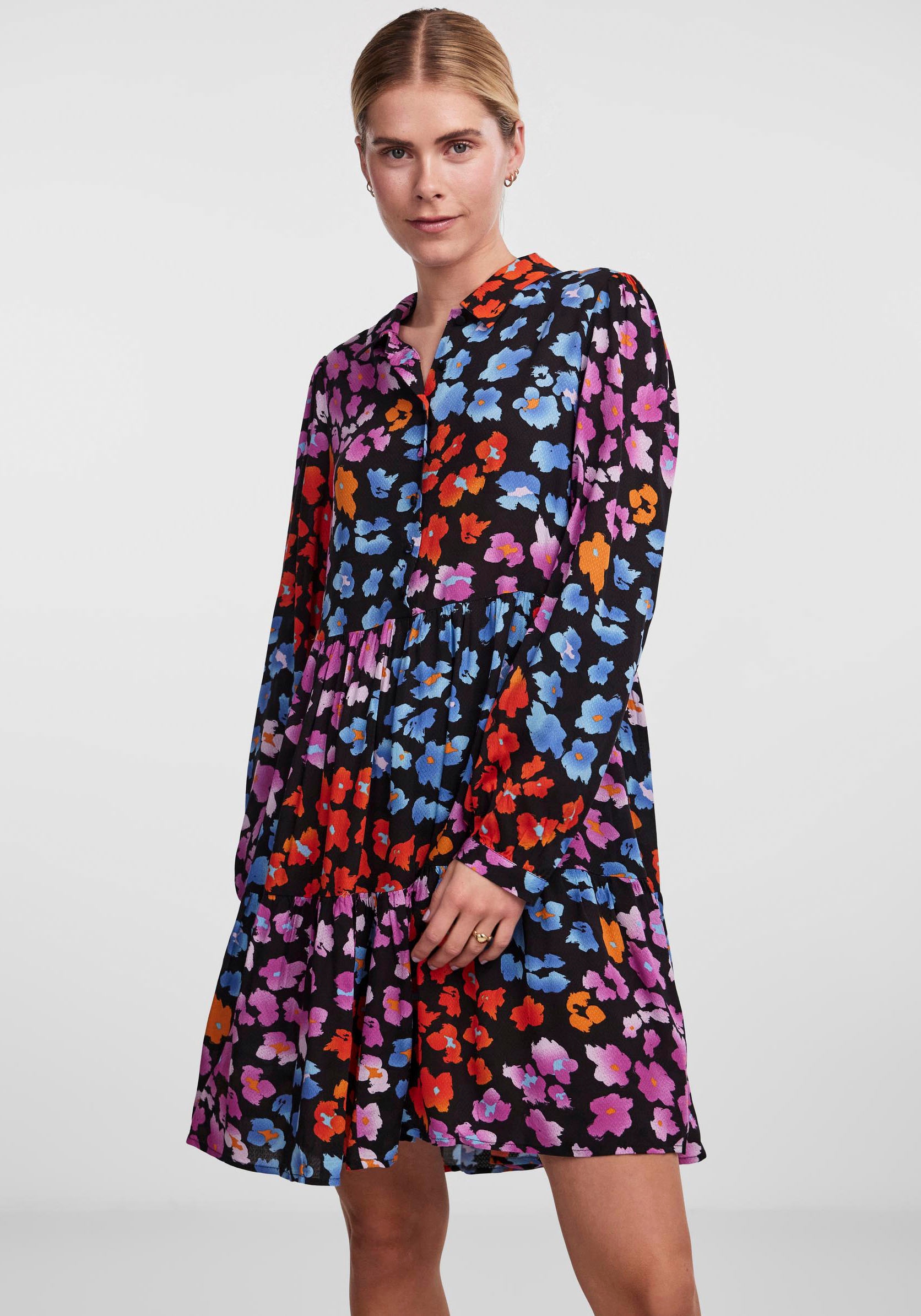 NOOS«, SHIRT S. Volant mit Y.A.S Hemdblusenkleid Jelmoli-Versand DRESS | shoppen »YASALIRA online LS