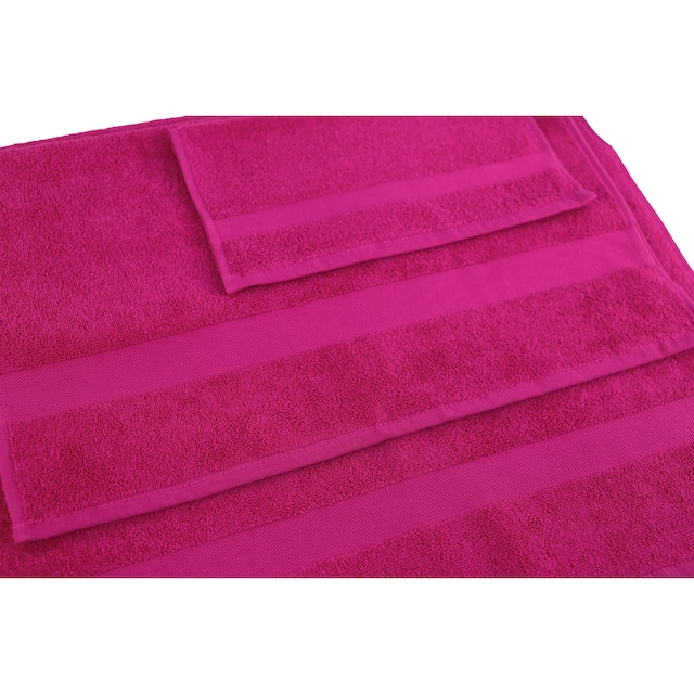 my home Handtuch Set »Nela«, Set, 6 tlg., Walkfrottier, mit Bordüre,  einfarbiges Handtuch-Set aus 100% Baumwolle online bestellen |  Jelmoli-Versand