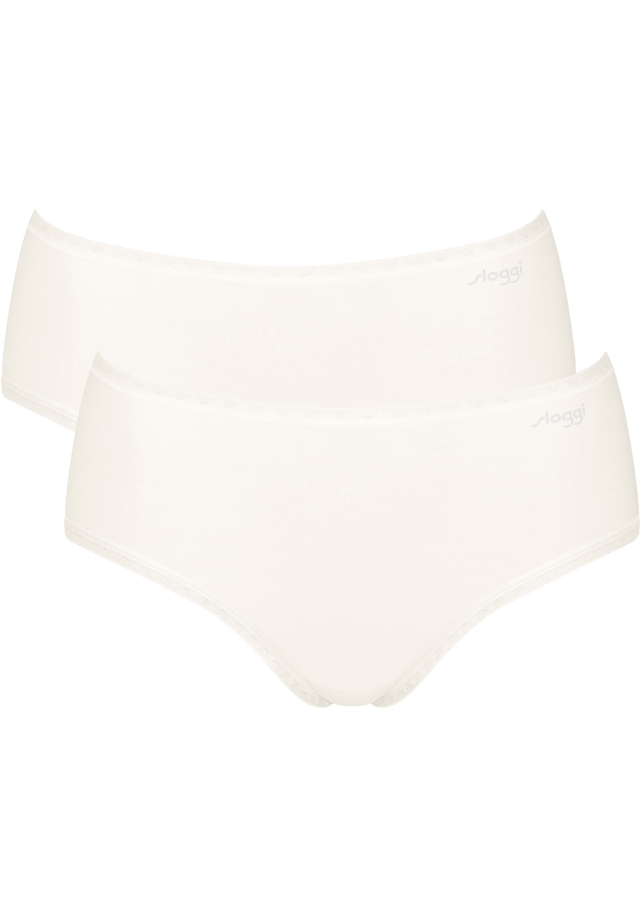 sloggi Midislip »GO« 2er Pack, zarte Spitzendetails, weich
