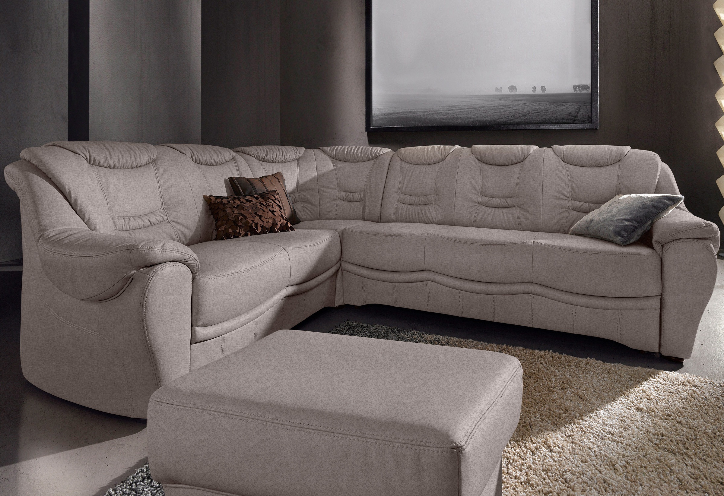 sit&more Ecksofa »Benson L-Form«, wahlweise mit Bettfunktion