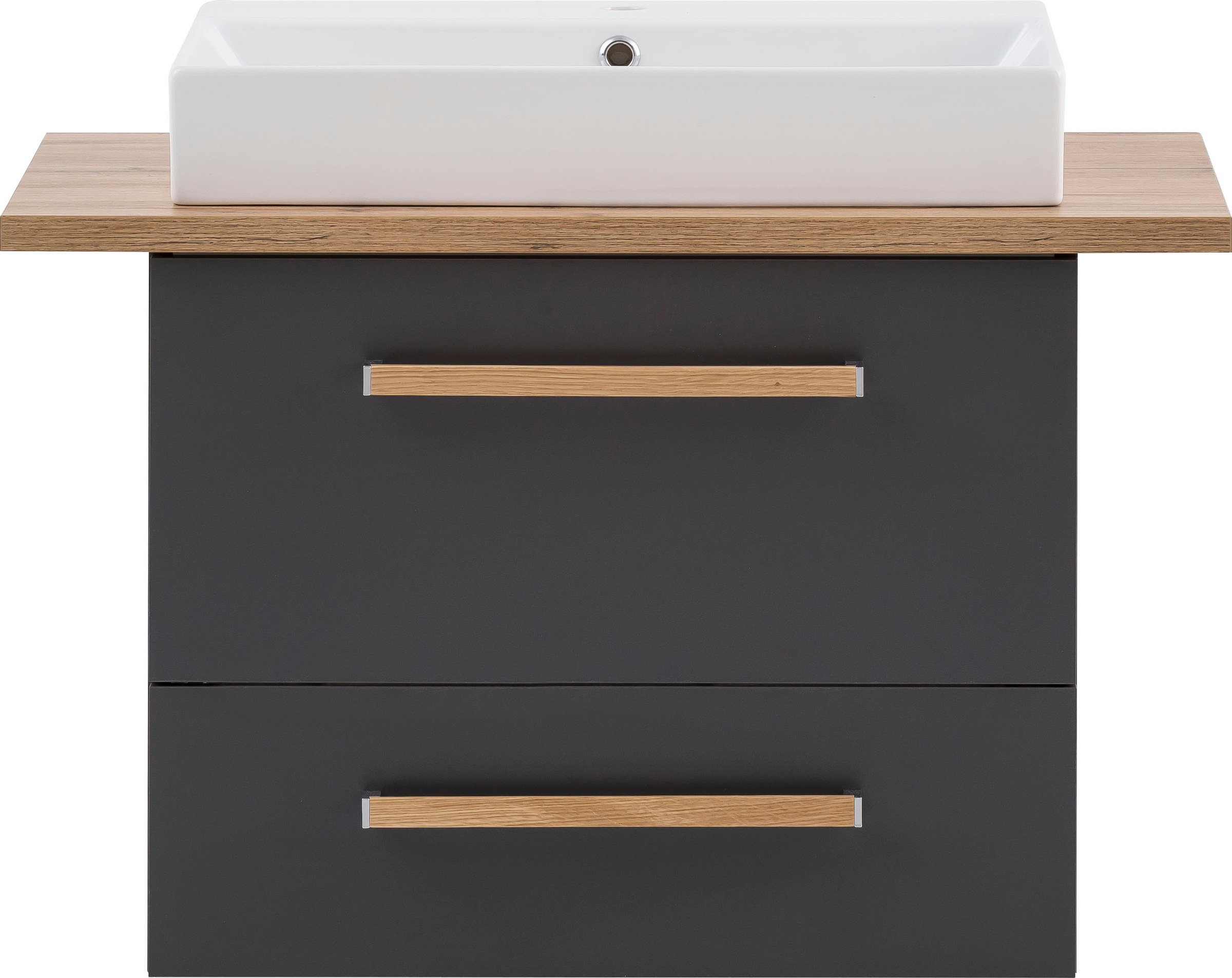 Schildmeyer Waschtisch "Duo, Waschtisch, melaminharzbeschichtet, Made in Germany, B: 80 cm" Solide Verarbeitung - Dieses Produkt ist in Deutschland gefertigt