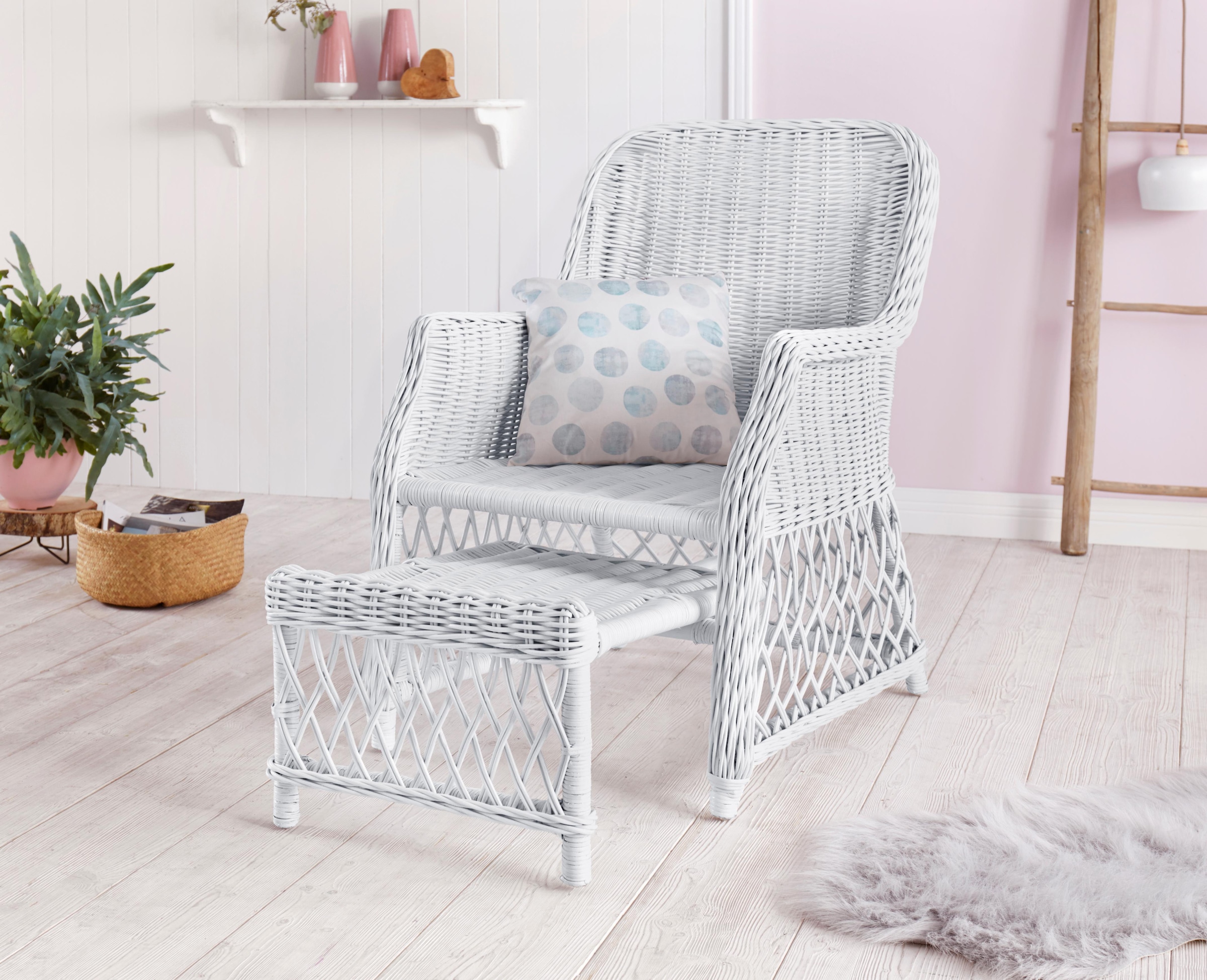 Home affaire Rattanstuhl, Handarbeit, Masse (B/T/H): (67/75/91)