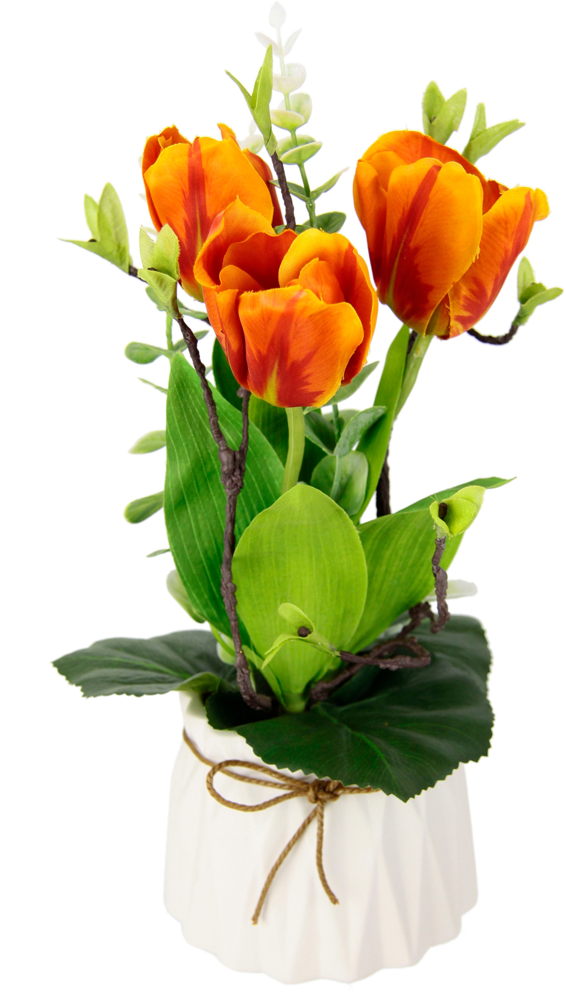 I.GE.A. Kunstblume Künstliche kaufen Jelmoli-Versand Keramik Frühlingsblume online | Gesteck Im Topf »Tulpen«, aus