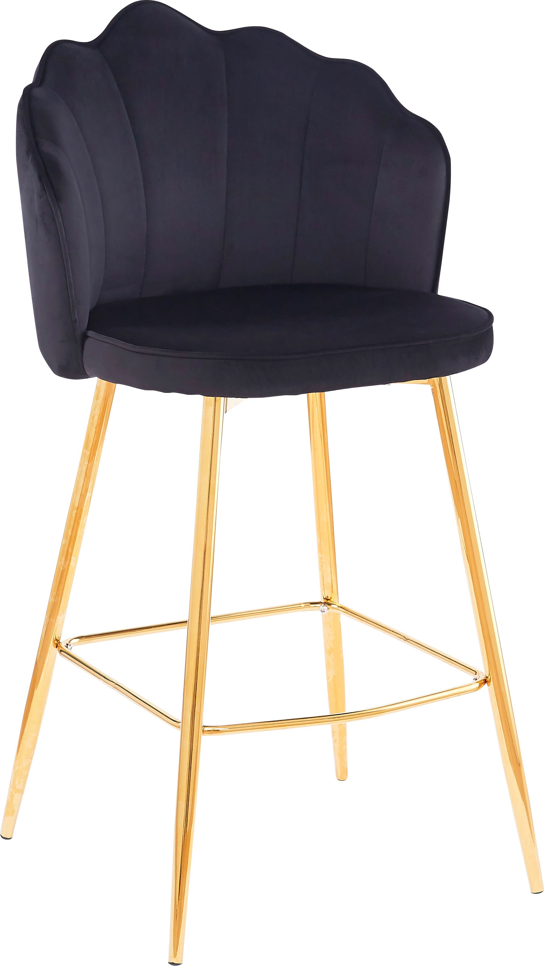SalesFever Barhocker, Höhe: 100 cm, schwarz/goldfarben, 2 stk