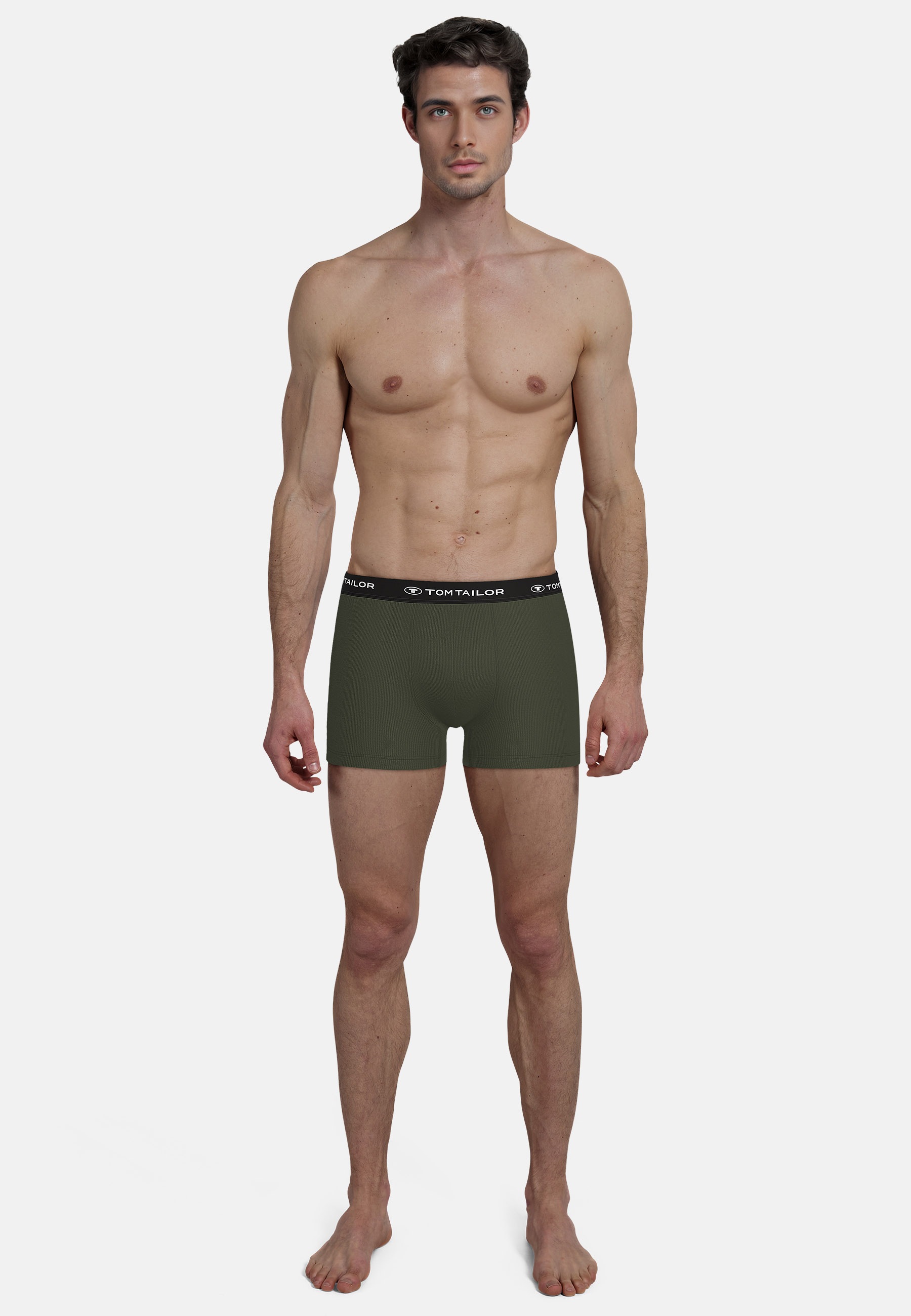 TOM TAILOR Boxershorts »Buffer«, (3er Pack), mit angenehmen Logobund