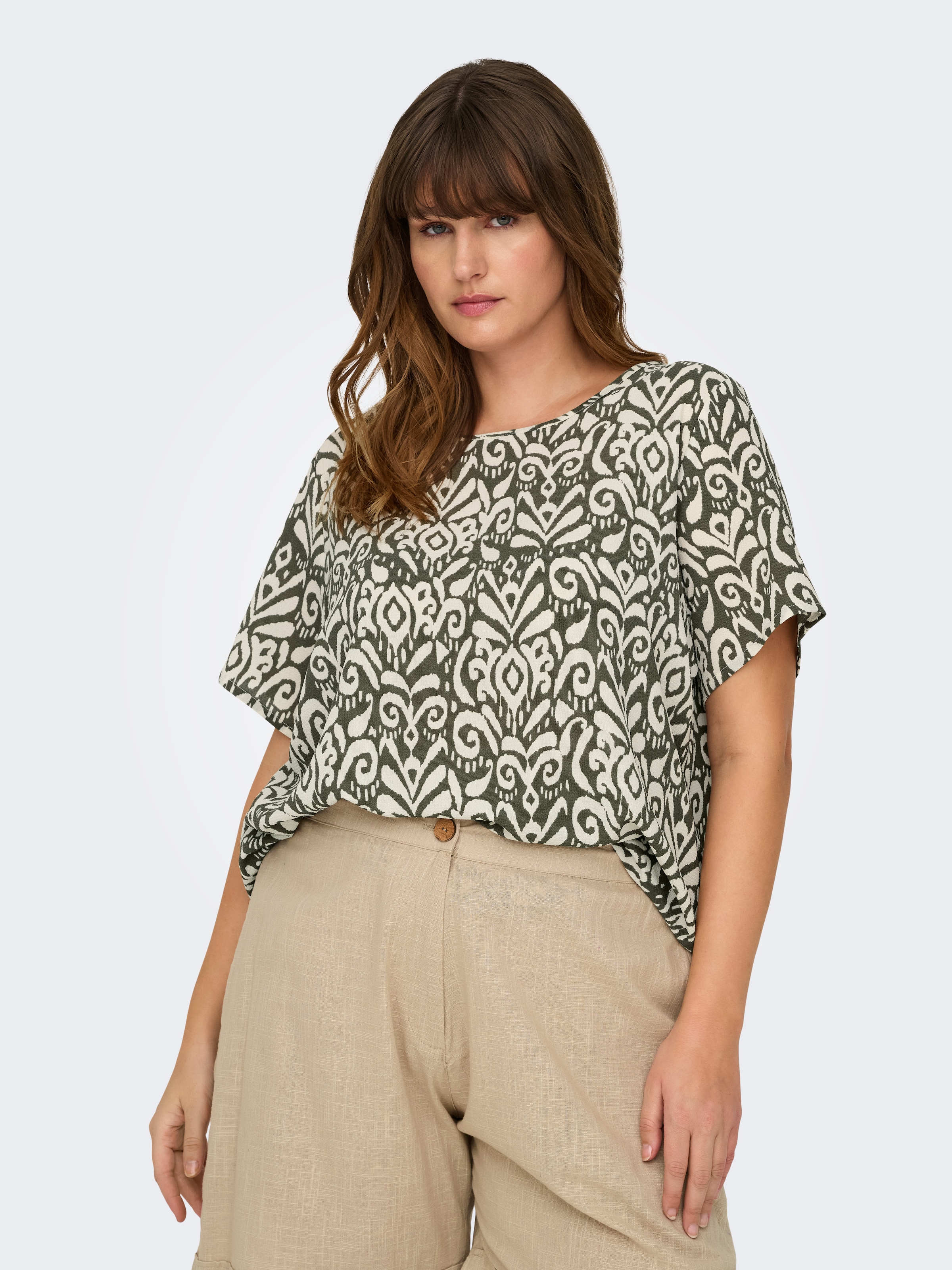 ONLY CARMAKOMA Shirtbluse »CARVICA SS TOP WVN NOOS«
