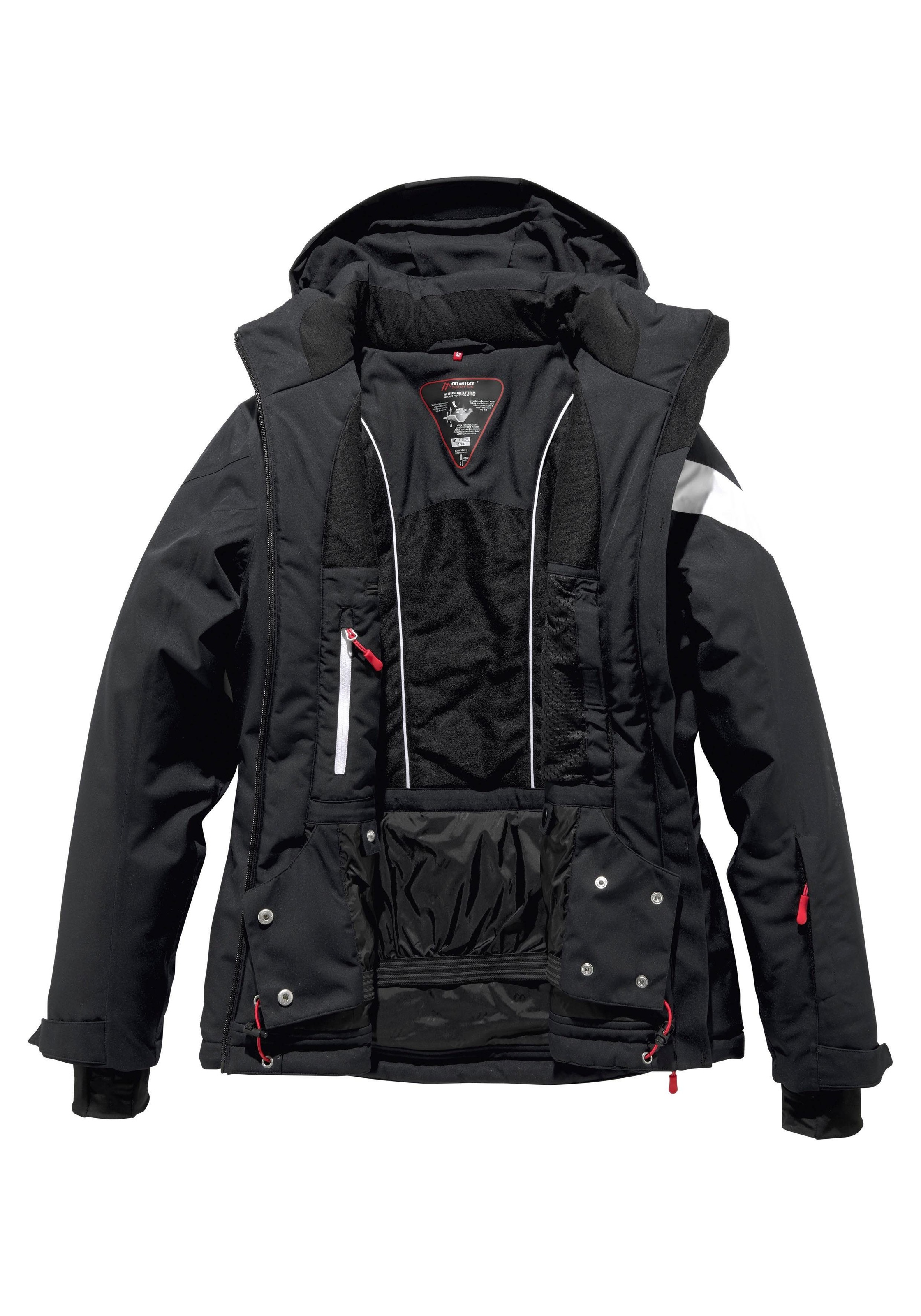 Maier Sports Skijacke »Ski Jacke wattiert Damen«, mit Kapuze, Wasser & winddicht & atmungsaktiv in grossen Grössen