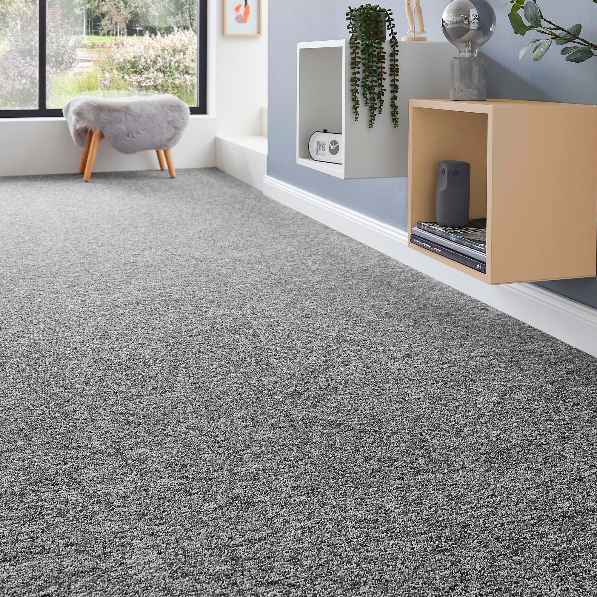 Andiamo Teppichboden "Matz, Schlinge, Gesamthöhe 6 mm, Luxusklasse LC1" rechteckig meliert, Breite 400 cm oder 500 cm, strapazierfähig & pflegeleicht