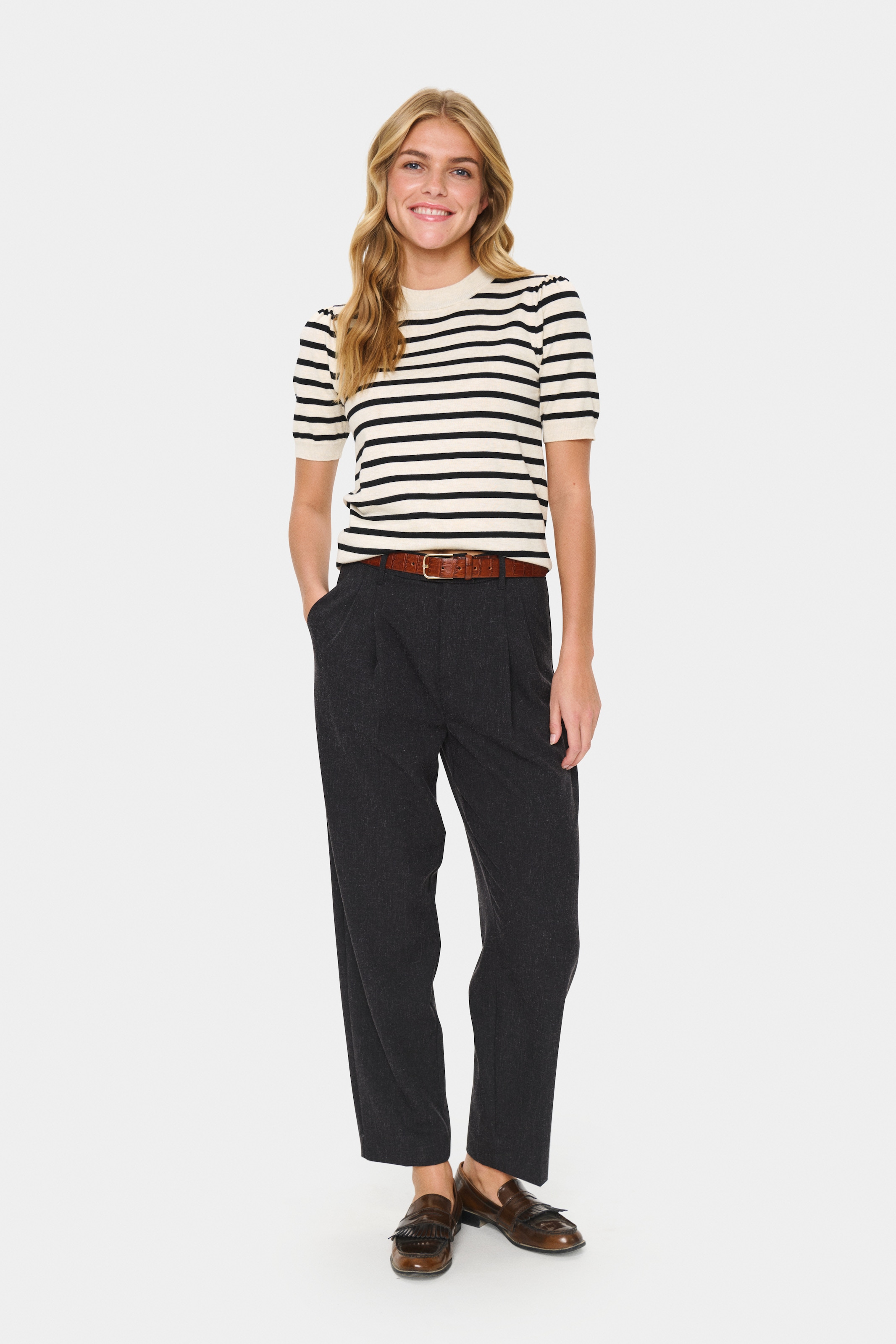 Saint Tropez Kurzarmpullover »MilaSZ SS Striped«