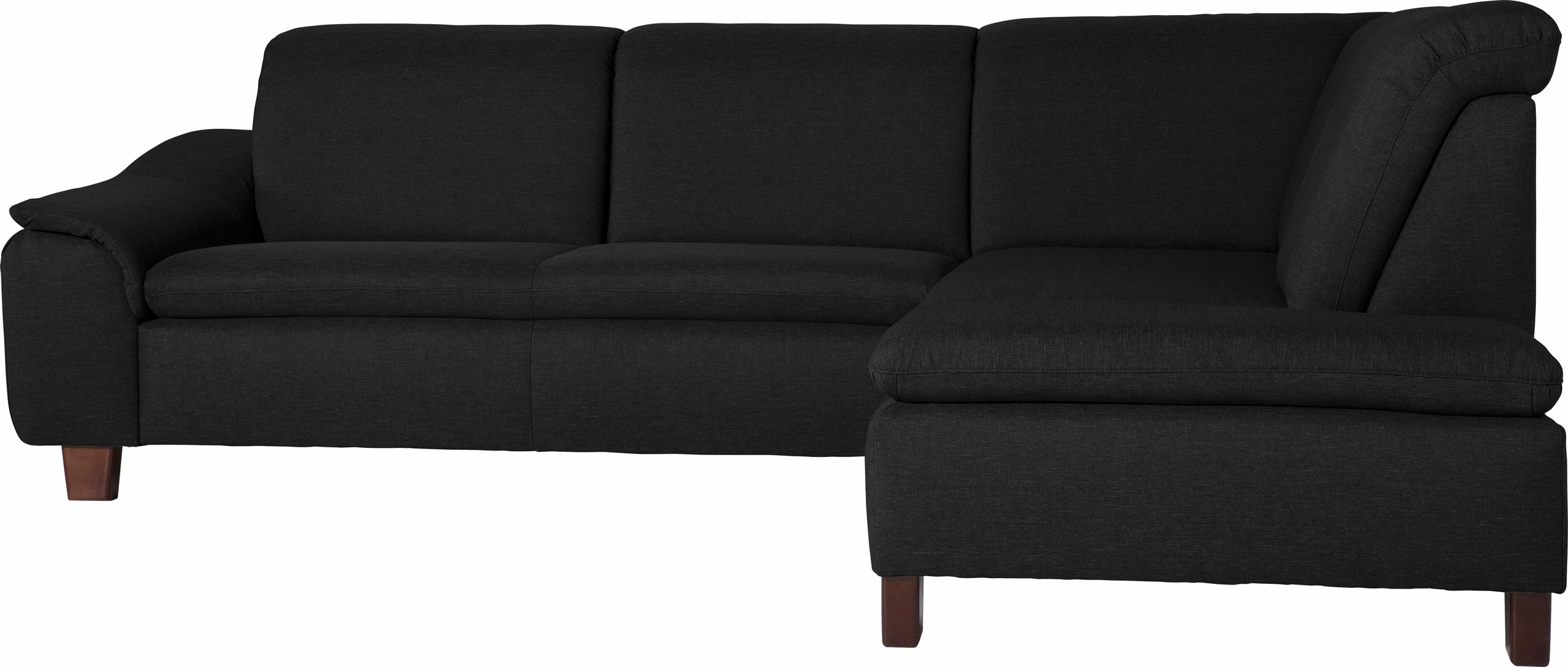 Max Winzer® Ecksofa »Alessio, aktuelle Mattenoptik, geschwungene Formensprache, bequem«, mit abgerundeter Rückenlehne, Ottomane wahlweise links oder rechts