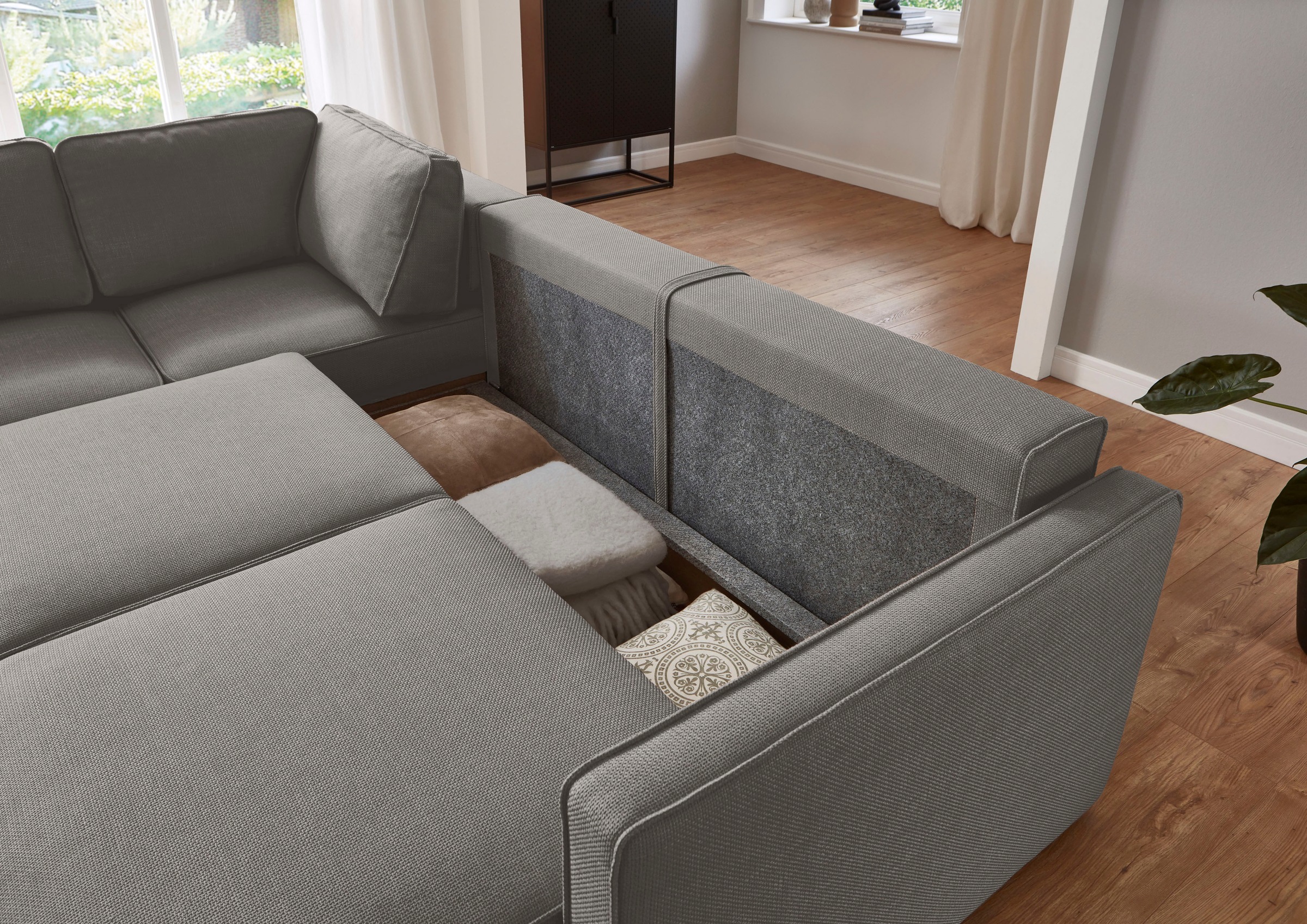ATLANTIC home collection Schlafsofa »Chill«, Ecksofa mit Bettfunktion und Bettkasten